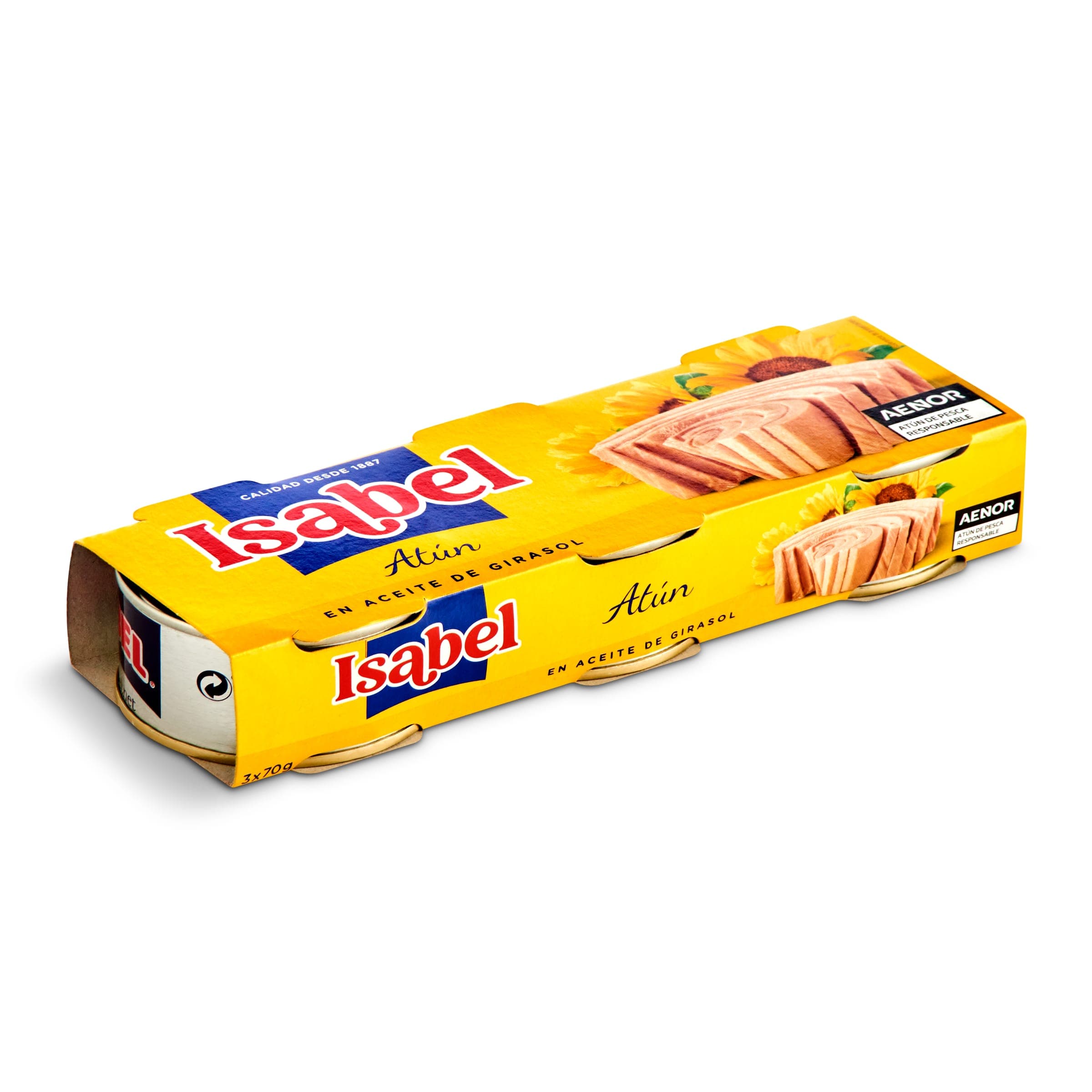 Atún en aceite girasol Isabel 3 x 52 g