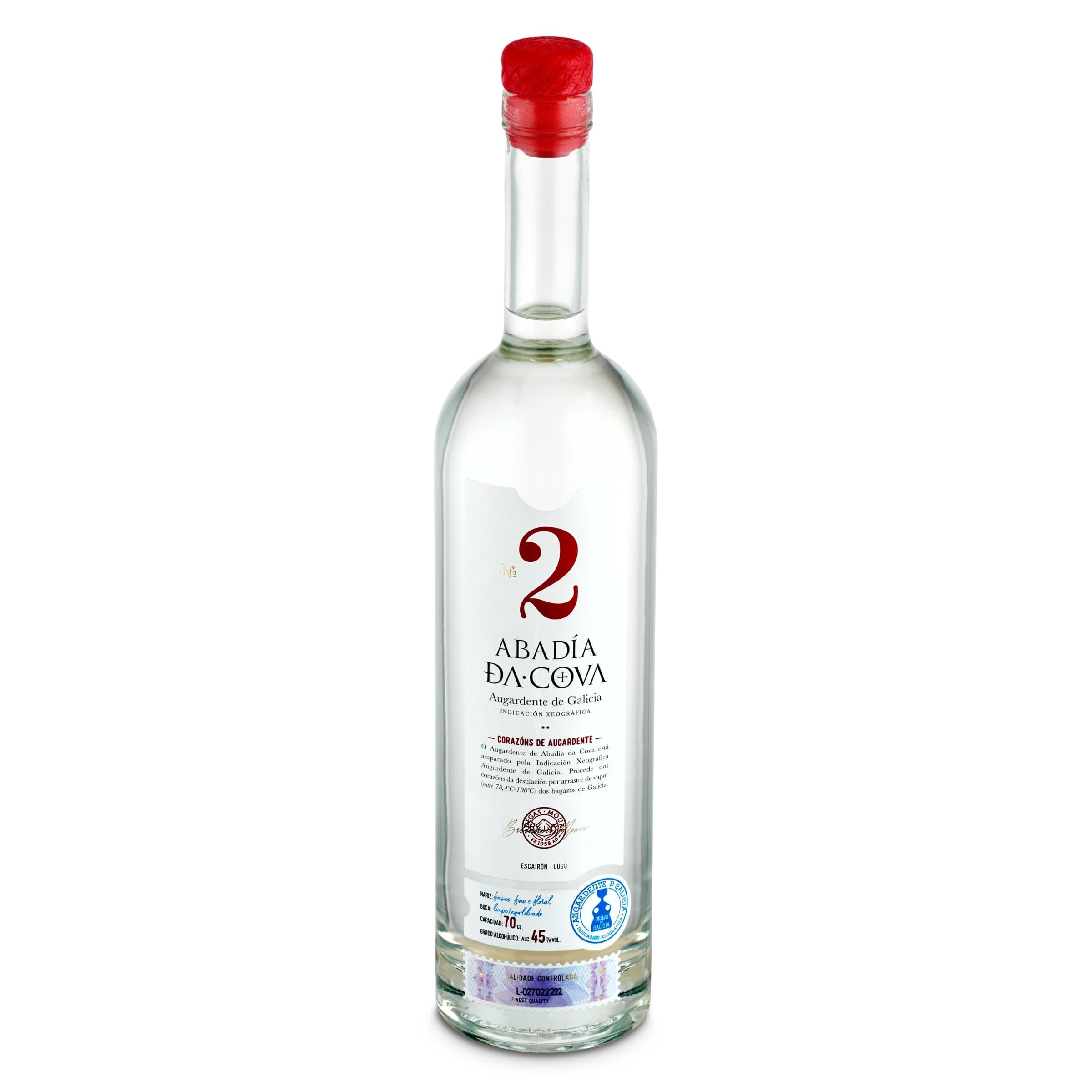 Aguardiente de orujo Abadía da Cova 70 cl