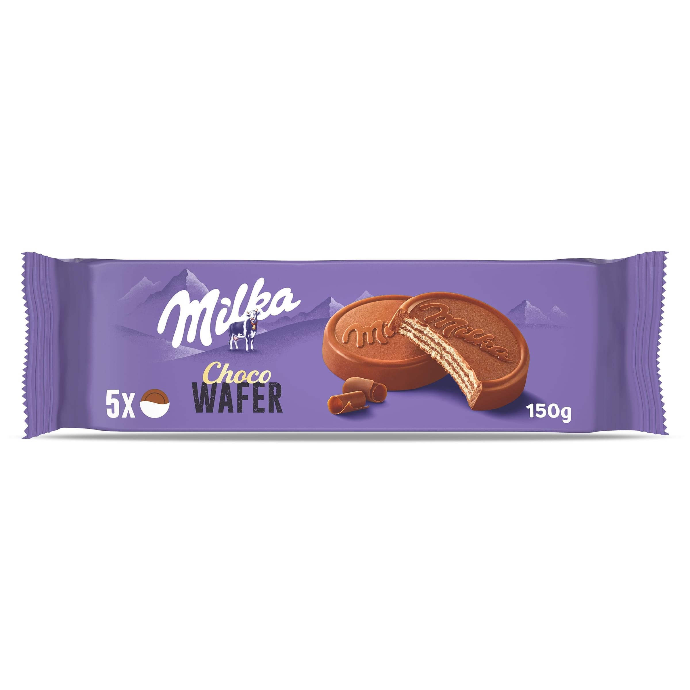 Galletas choco wafer chocolate con leche Milka bolsa 150 g