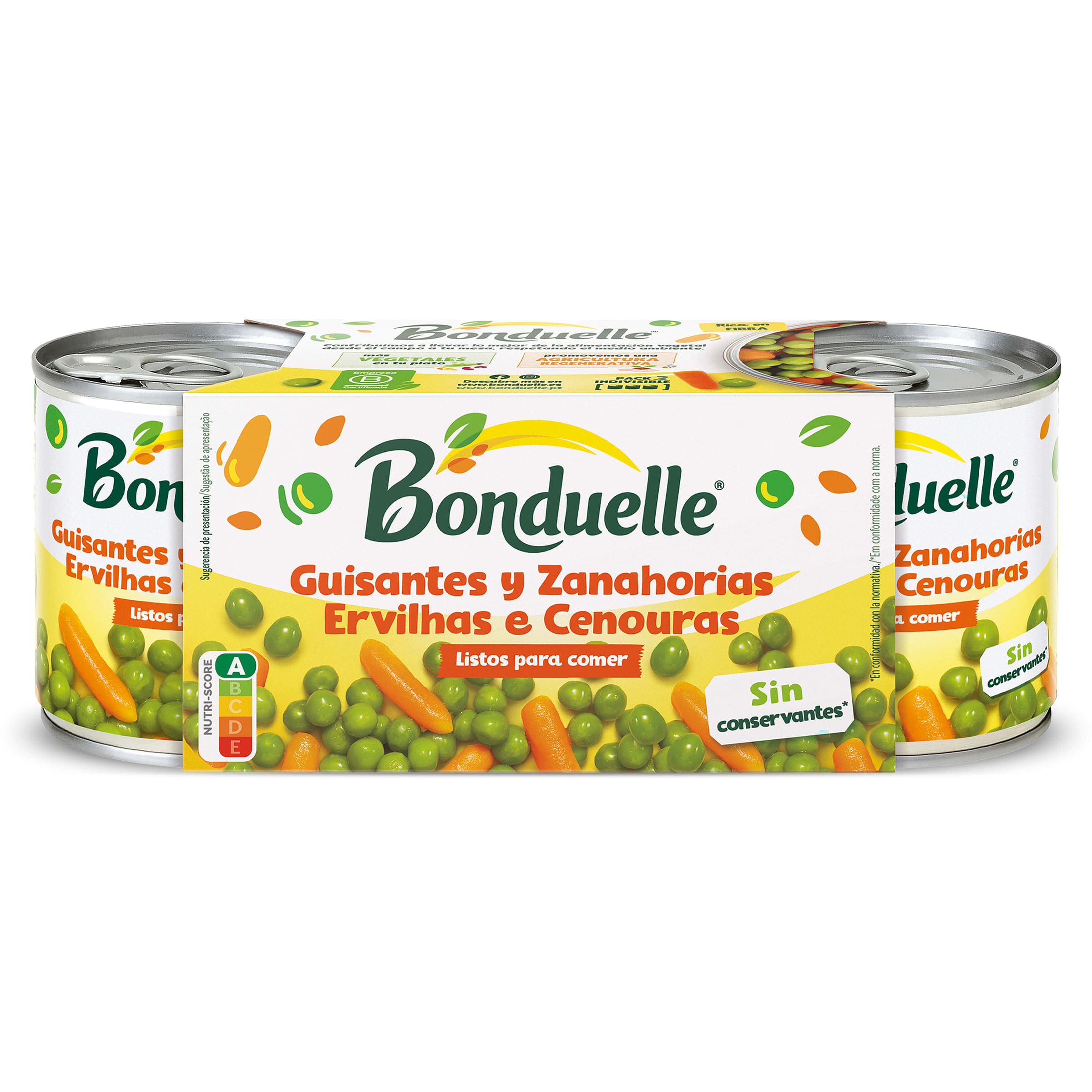 Guisantes y zanahorias Bonduelle 3 x 130 g