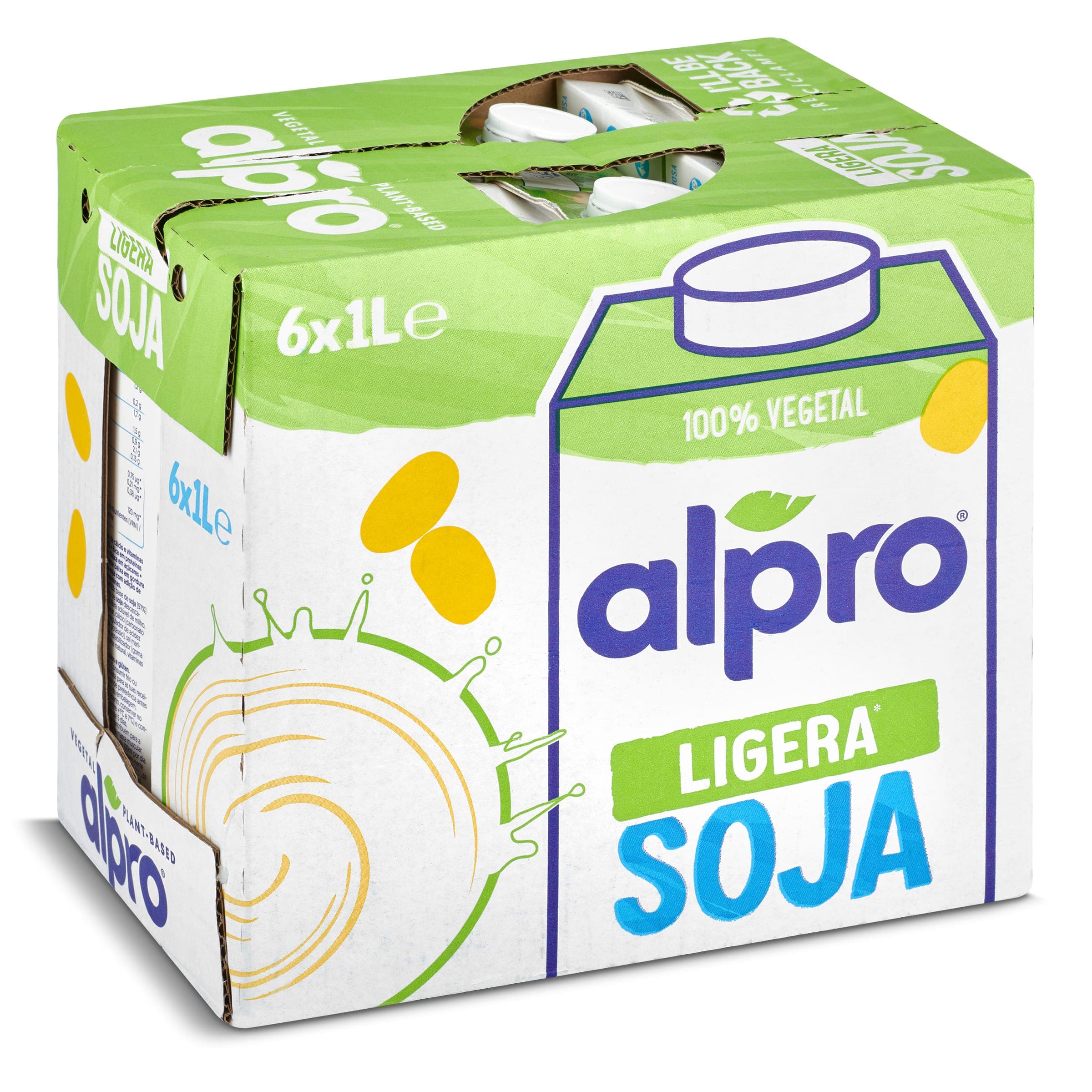 Bebida de soja ligera Alpro pack 6 x 1 L