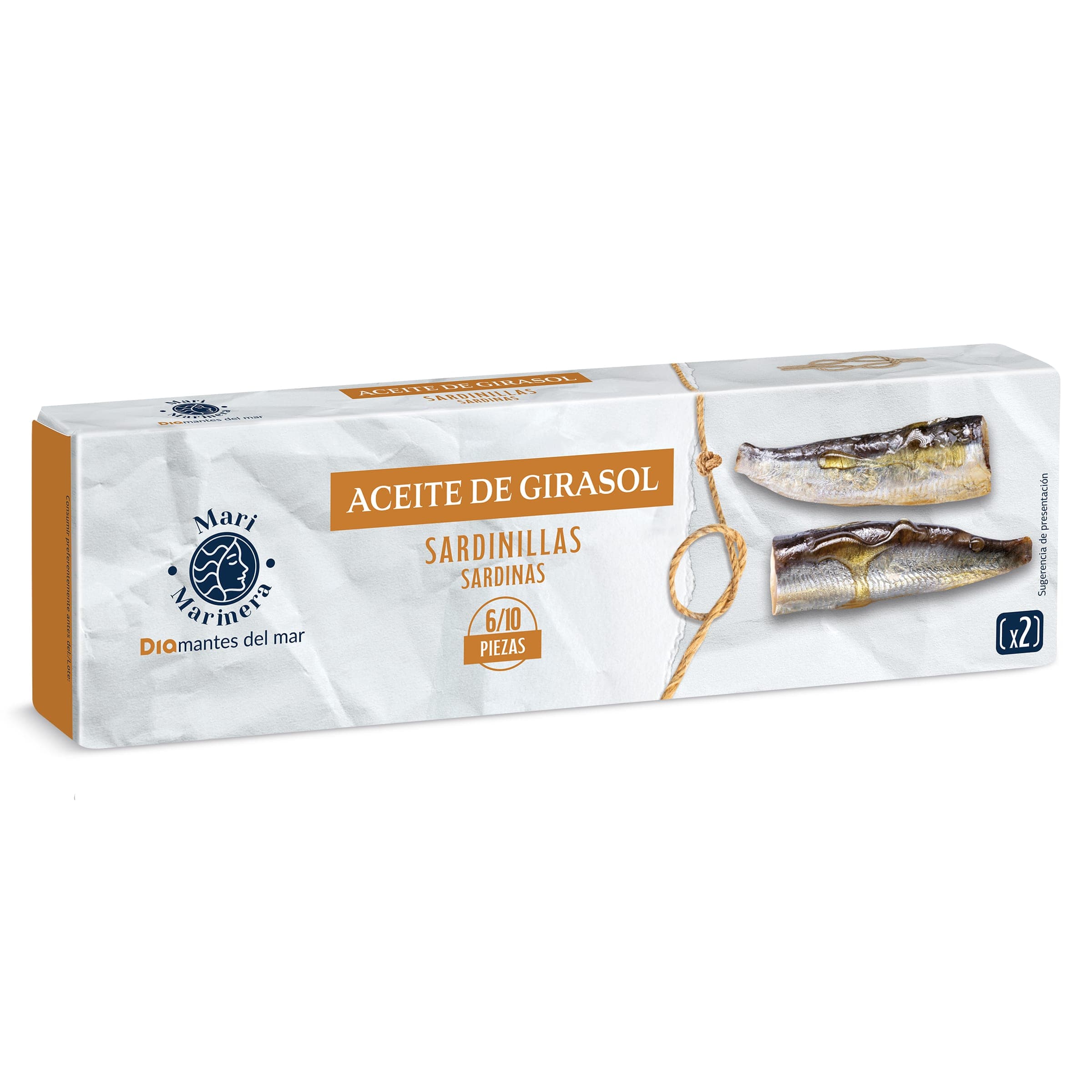 Sardinillas en aceite de girasol Dia Mari Marinera 2 x 65 g