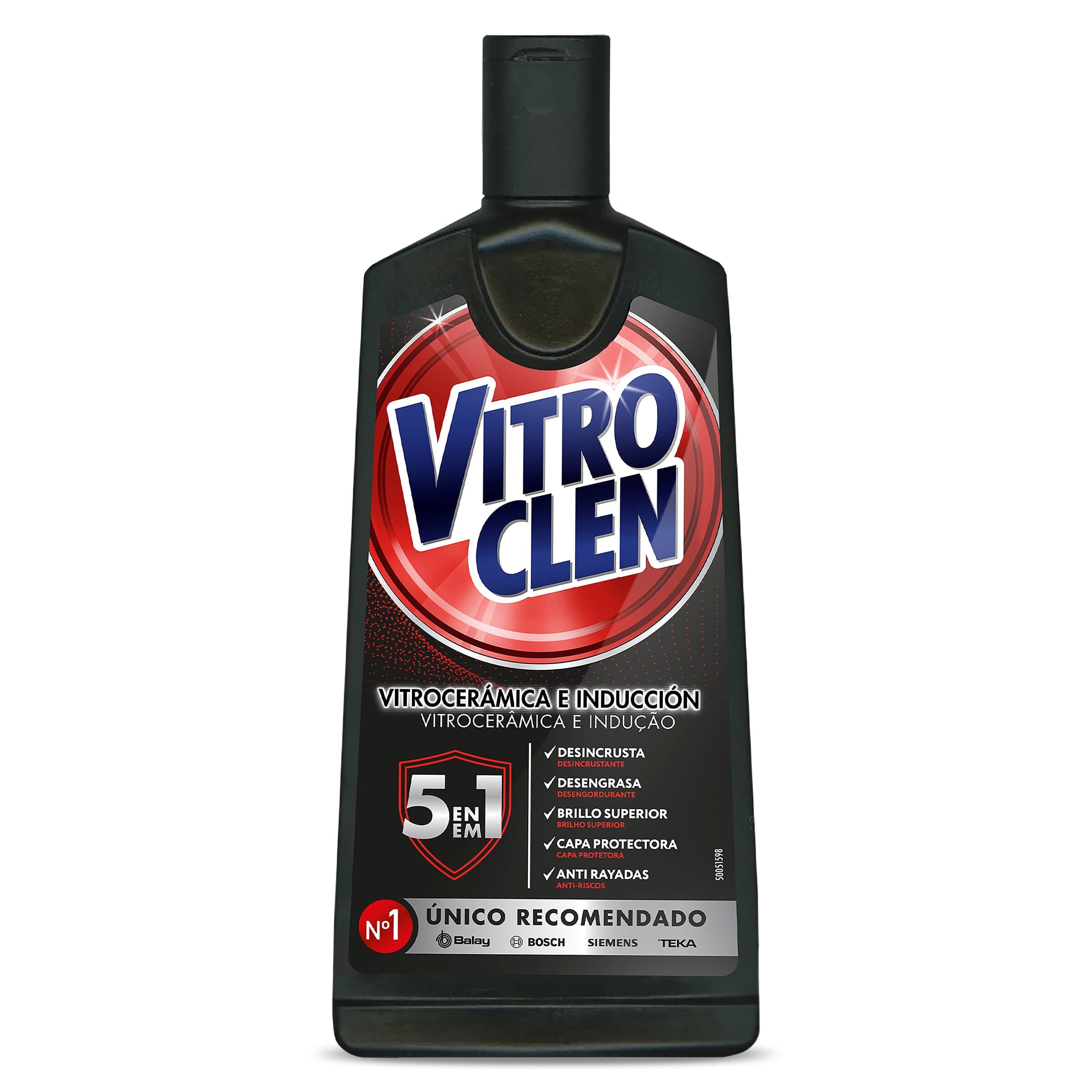 Limpiador vitrocerámica crema Vitroclen   botella 200 ml