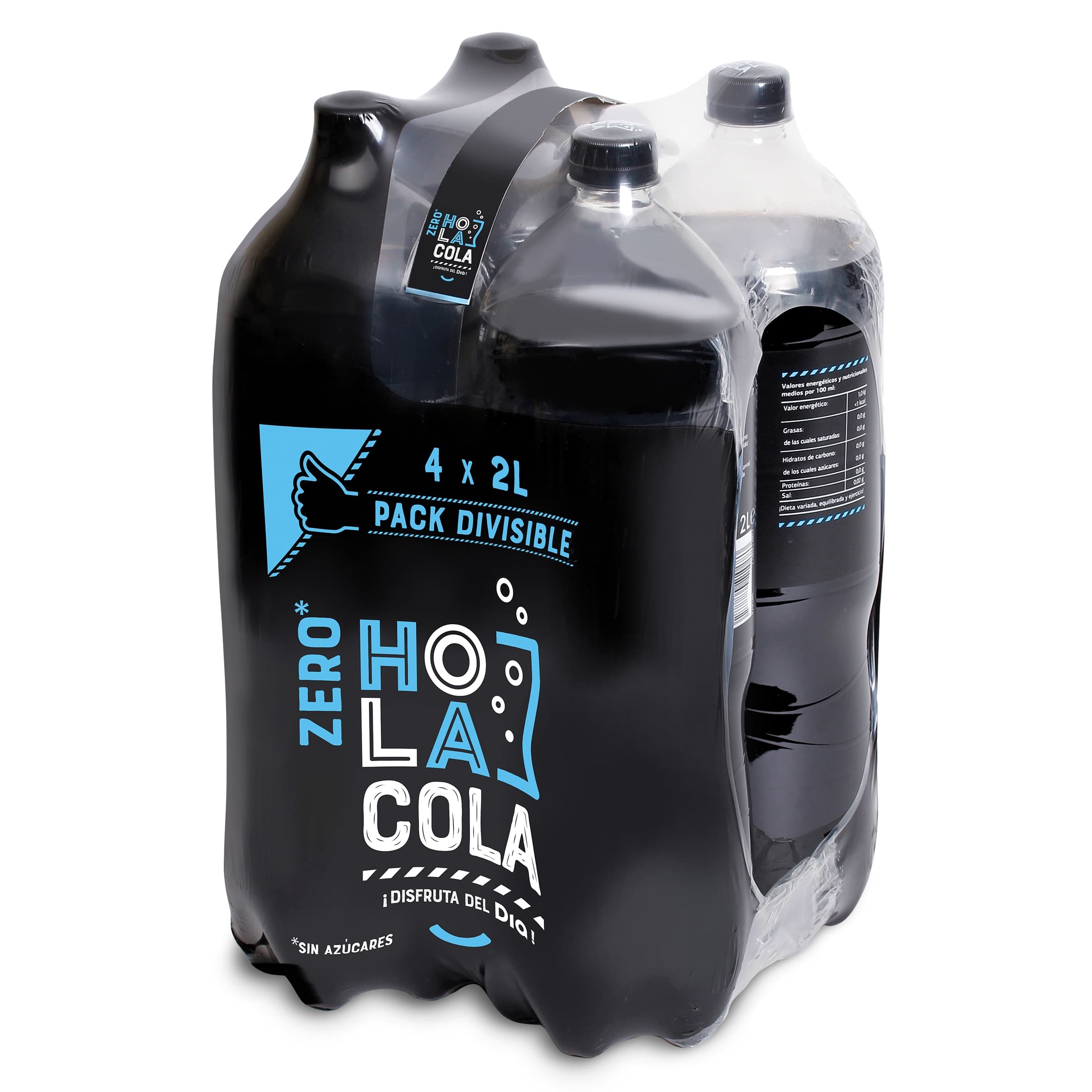 Refresco de cola zero Dia Hola Cola 4 x 2 L