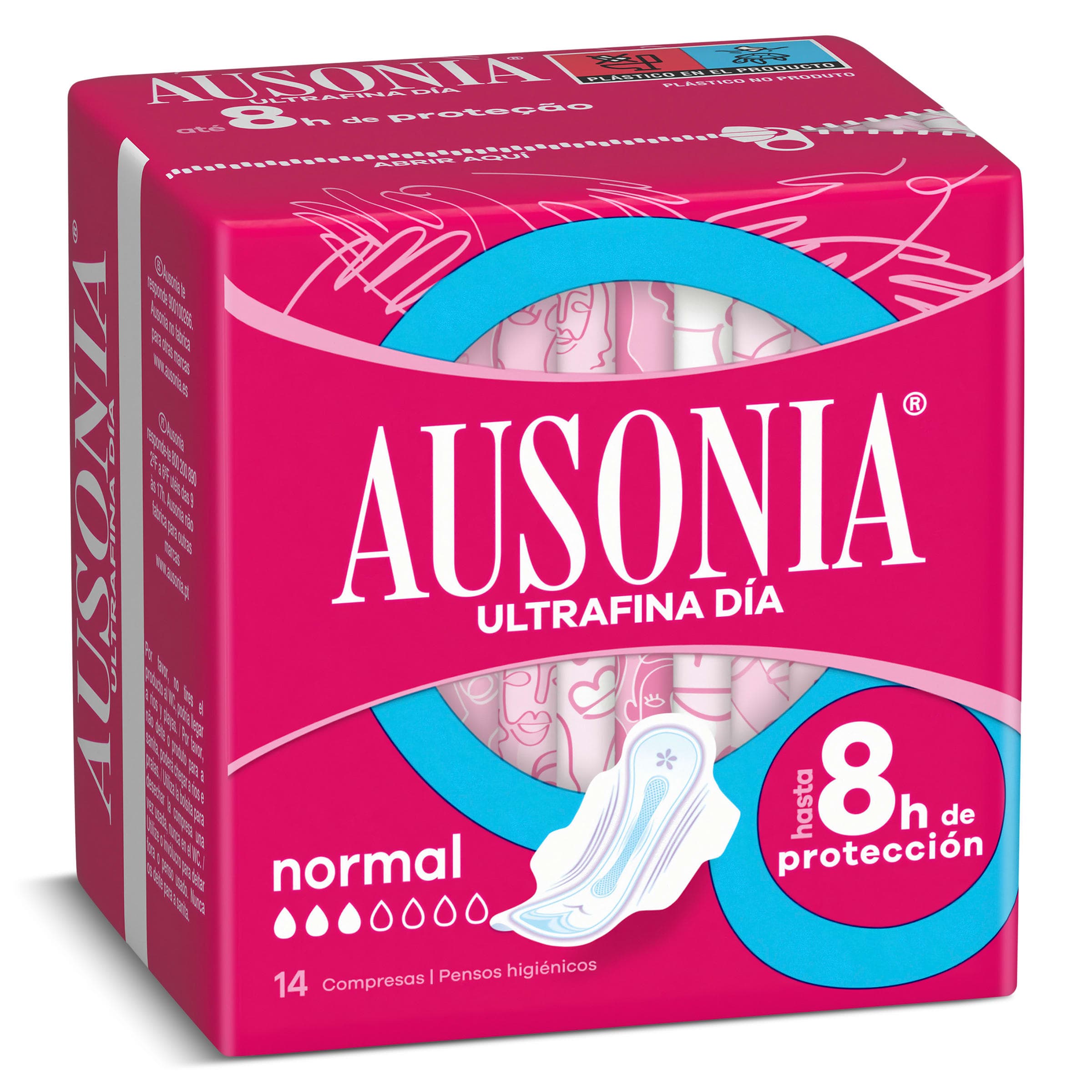 Compresas normal con alas Ausonia bolsa 14 unidades