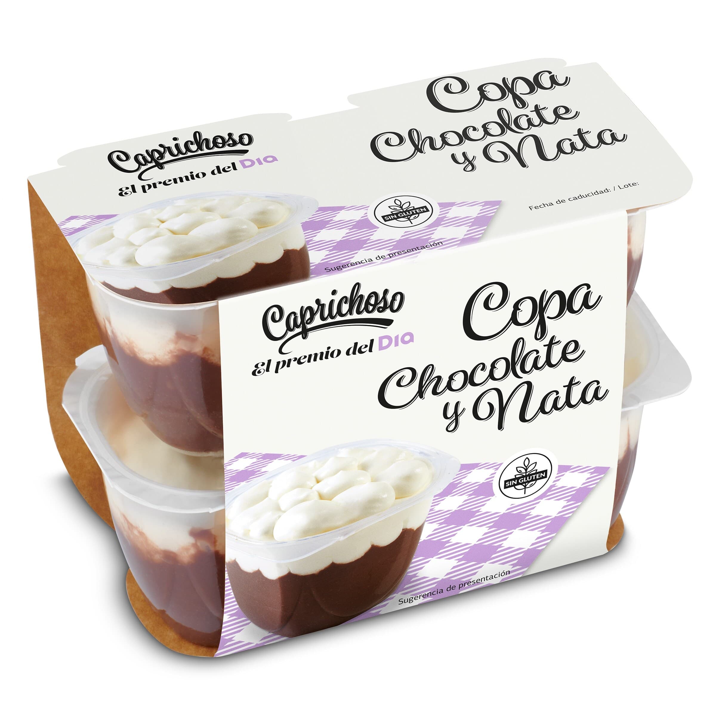 Copa de chocolate y nata Dia Caprichoso pack 4 x 115 g