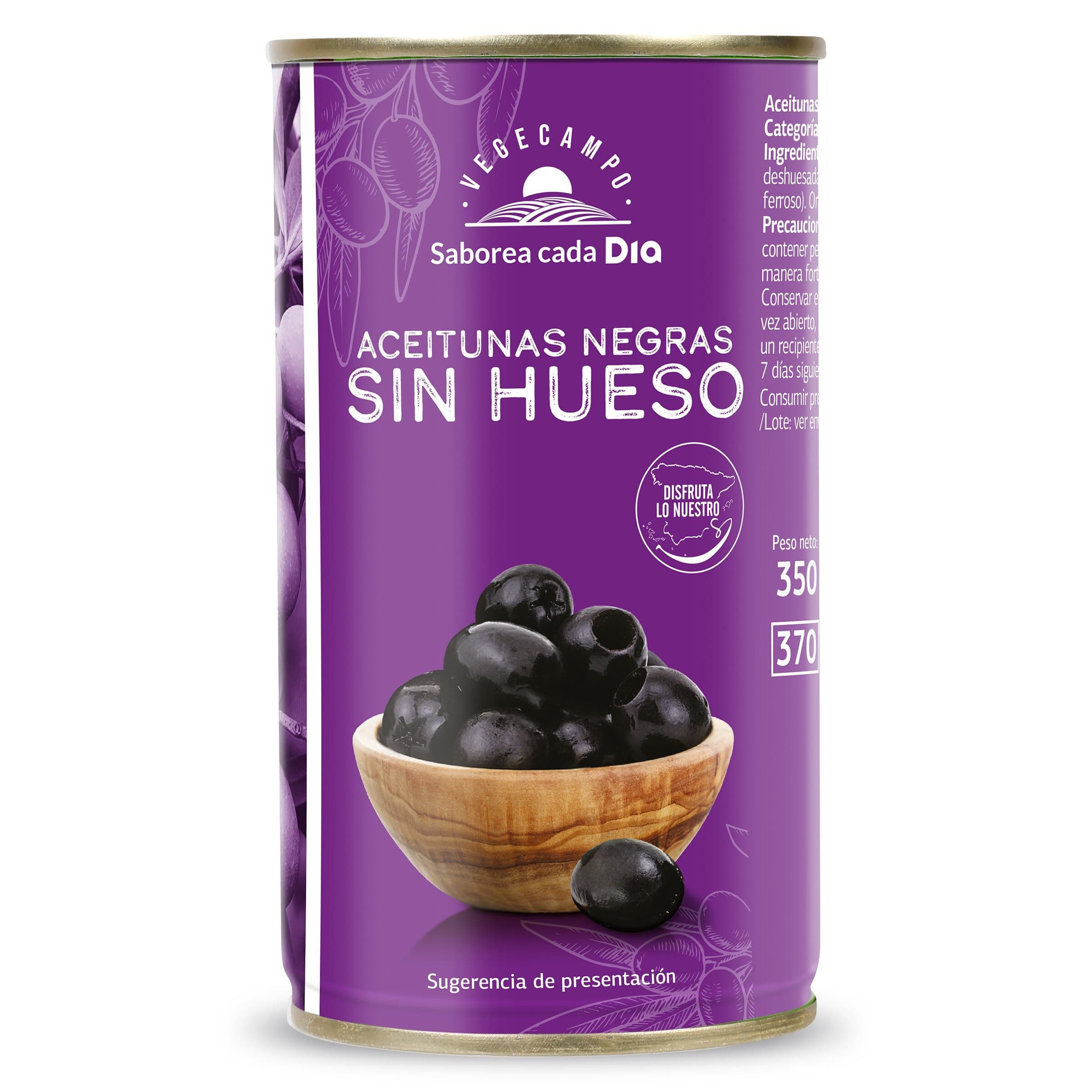 Aceitunas negras sin hueso Dia Vegecampo 150 g