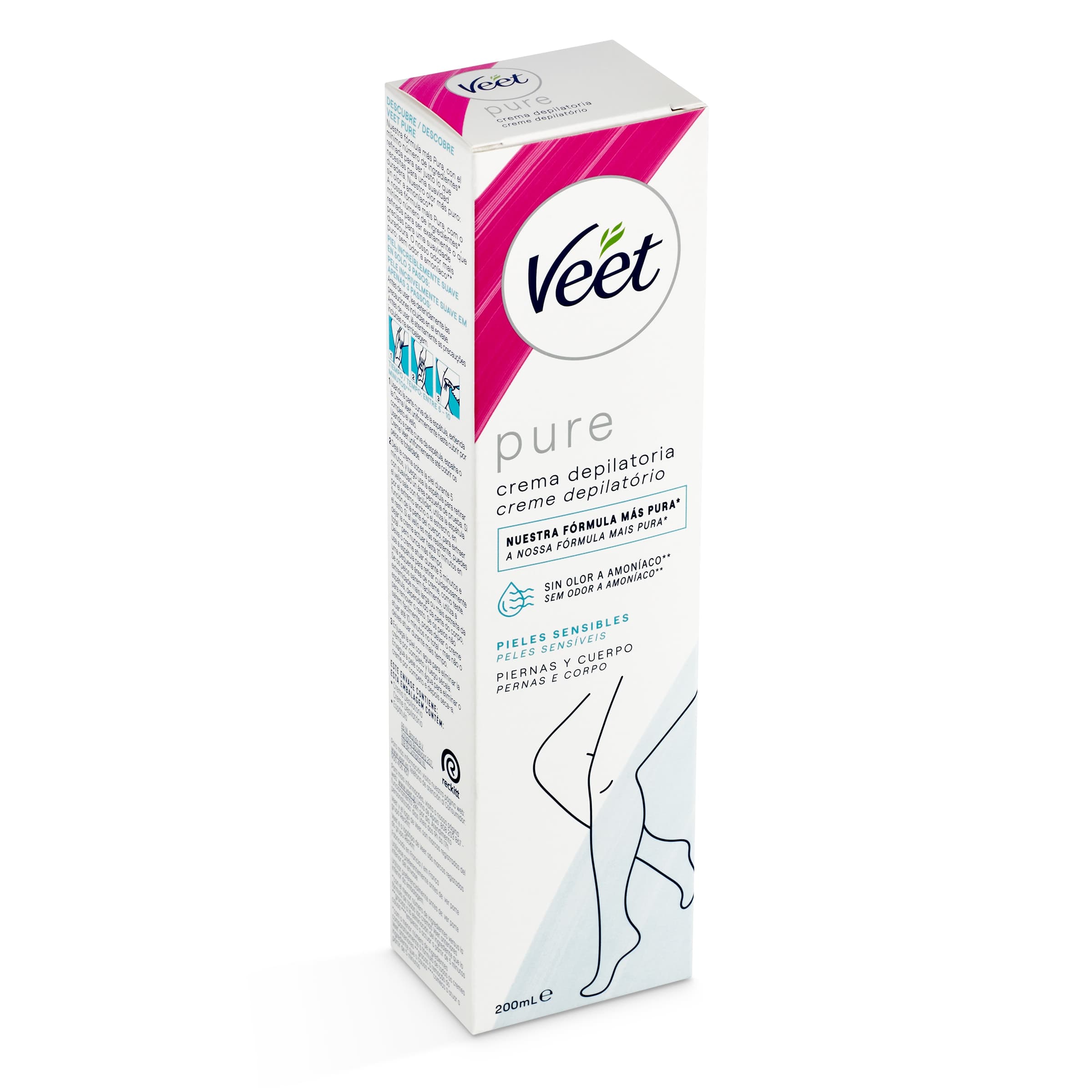 Crema depilatoria piel sensible Veet tubo 200 ml