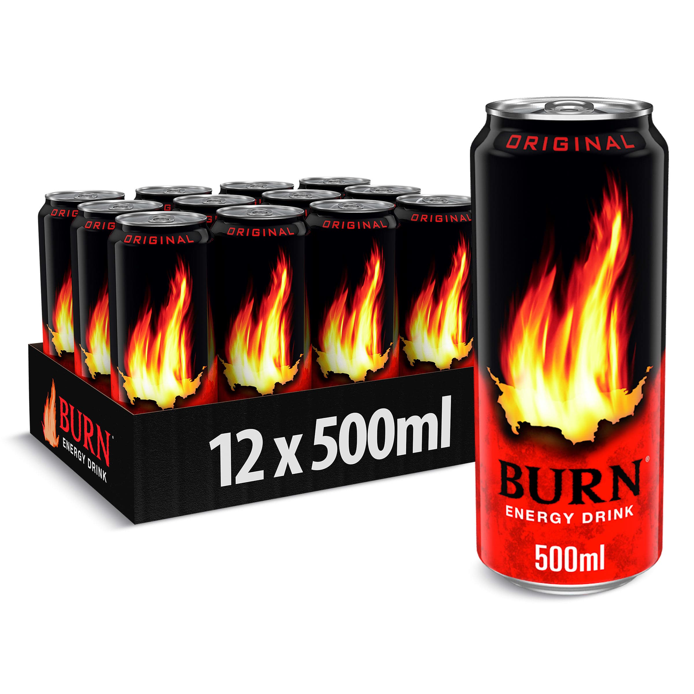 Bebida energética Burn pack 12 x 500 ml