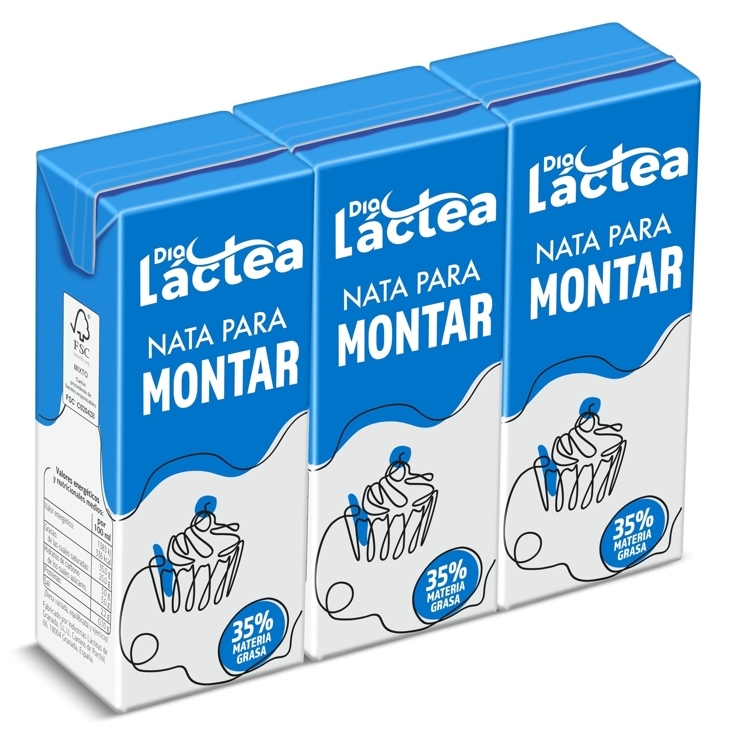 Nata para montar Dia Láctea 3 x 200 ml