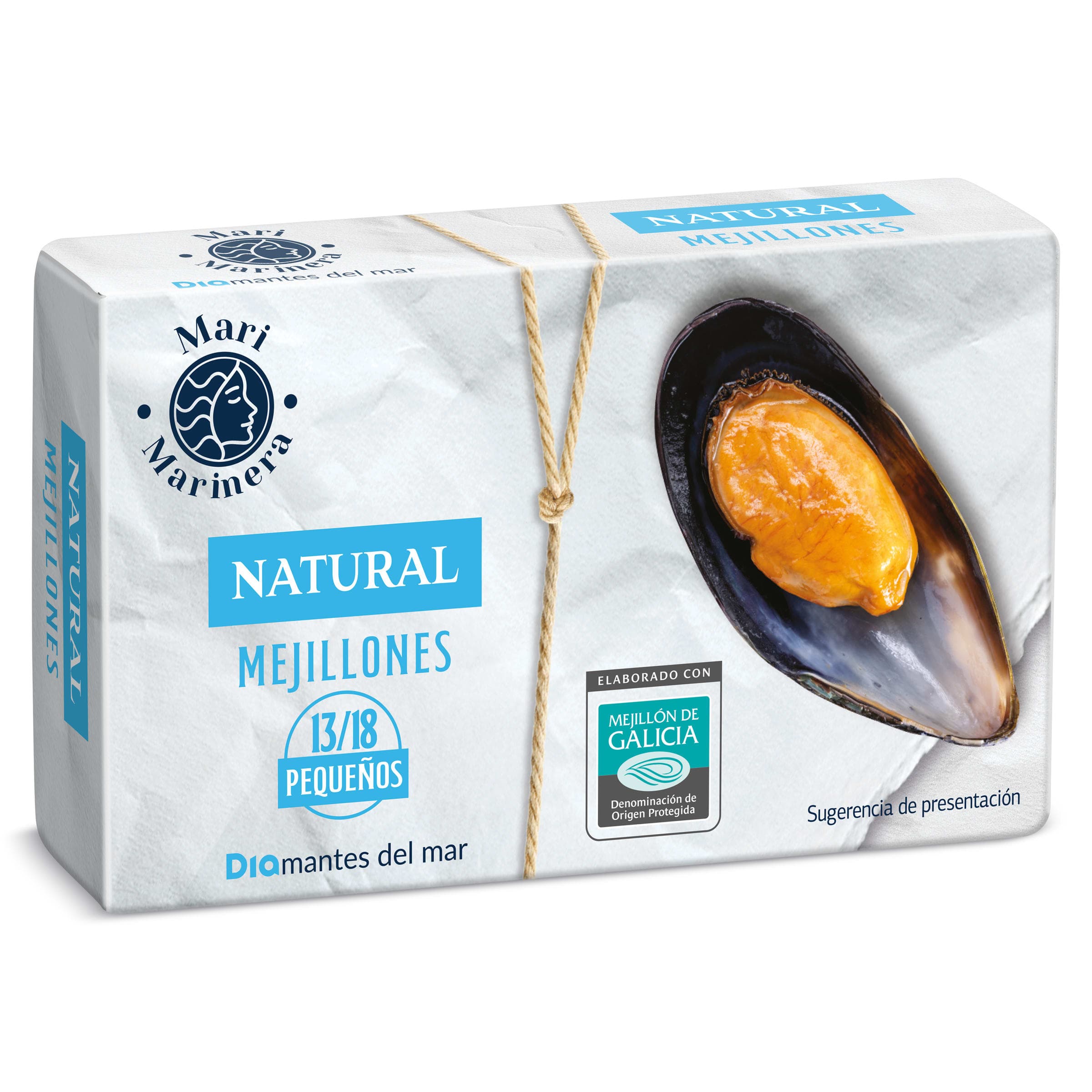 Mejillones al natural 13/18 piezas Dia Mari Marinera 69 g
