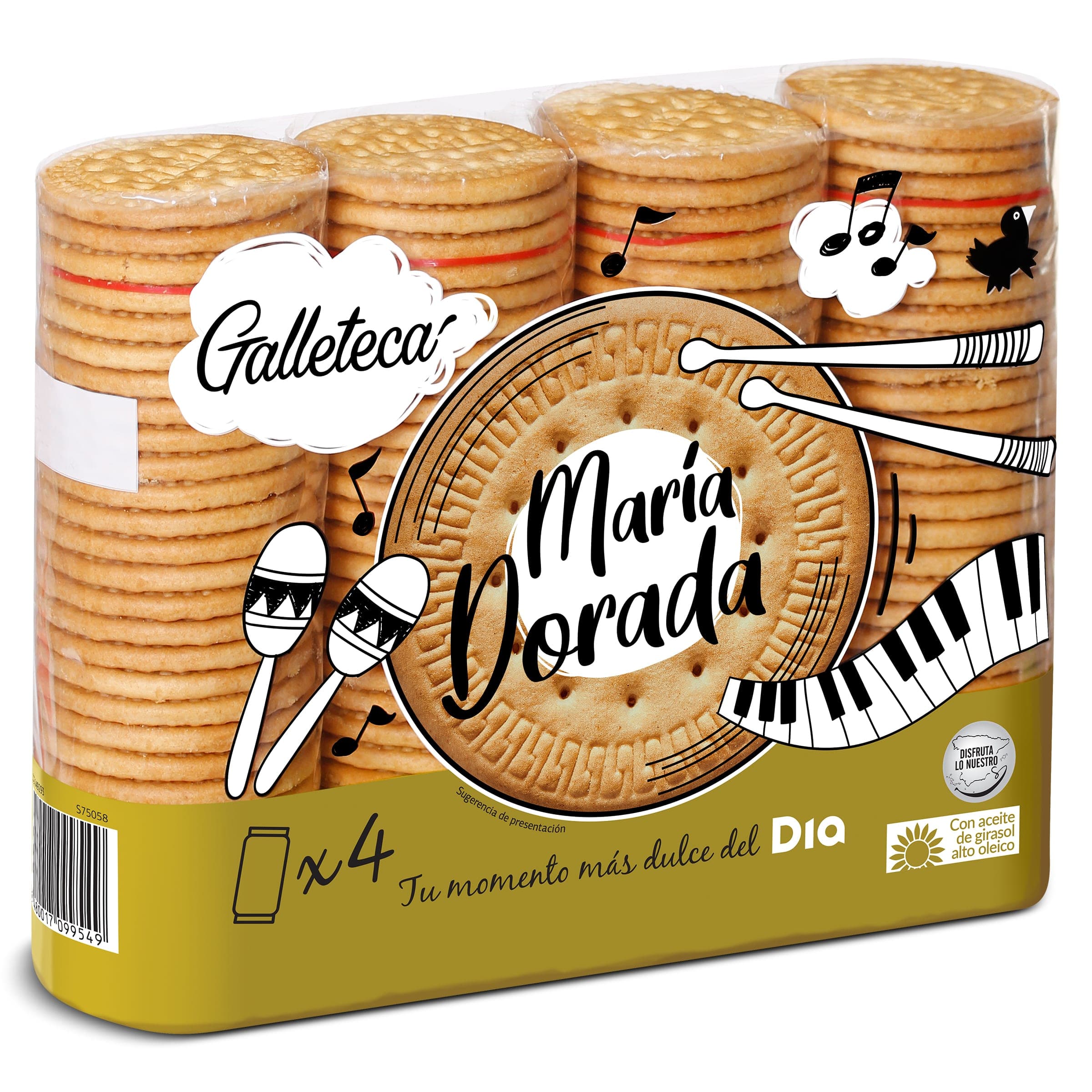 Galletas dorada maría Galleteca de Dia paquete 800 g
