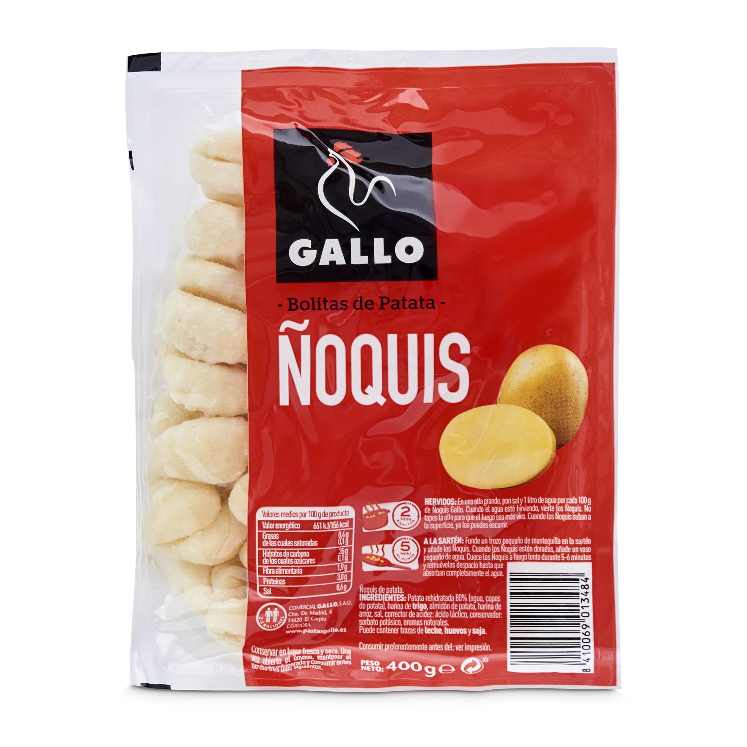 Ñoquis bolitas de patata Gallo bandeja 400 g