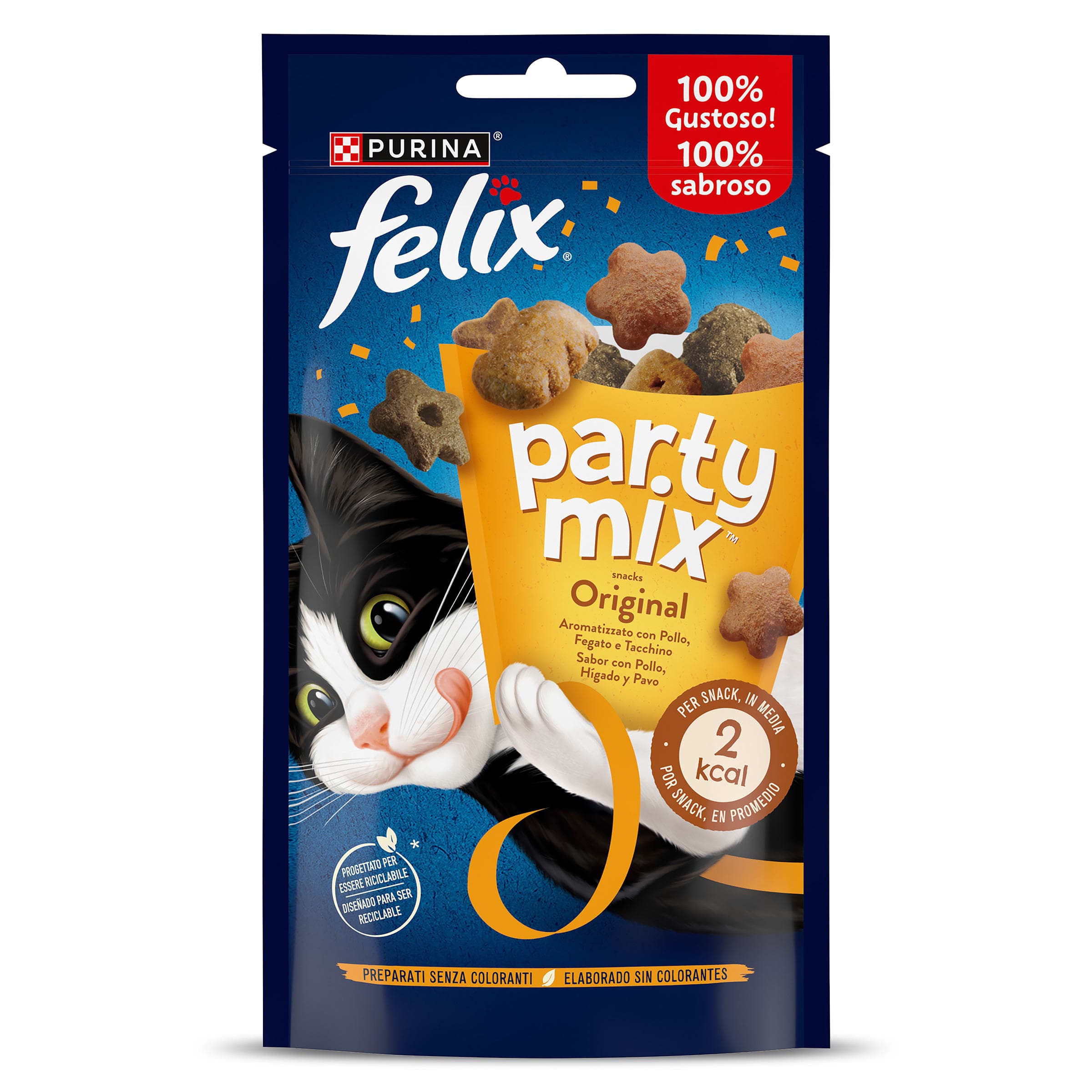 Snack para gatos party mix original Felix bolsa 60 g