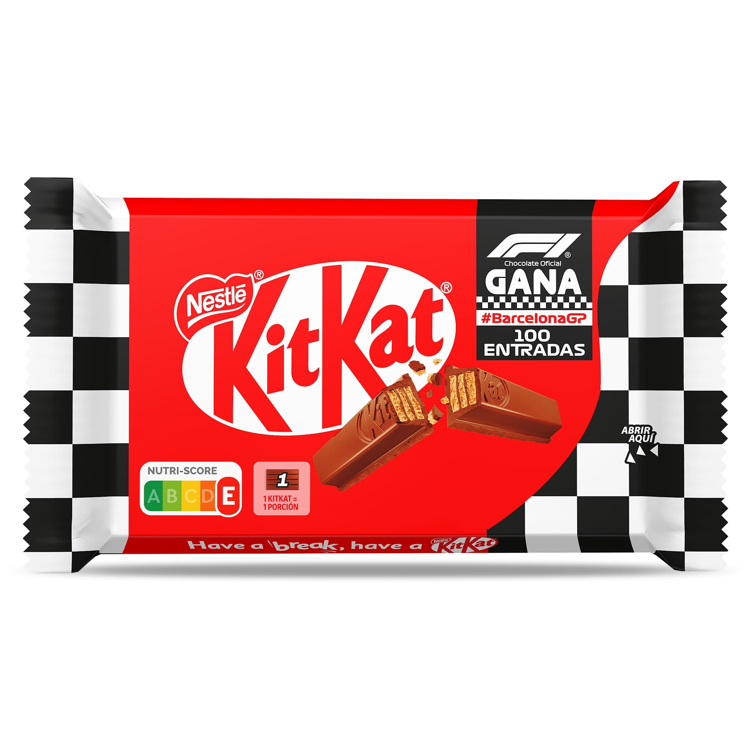 Barritas de galleta recubiertas de chocolate con leche Kit Kat bolsa 41.5 g
