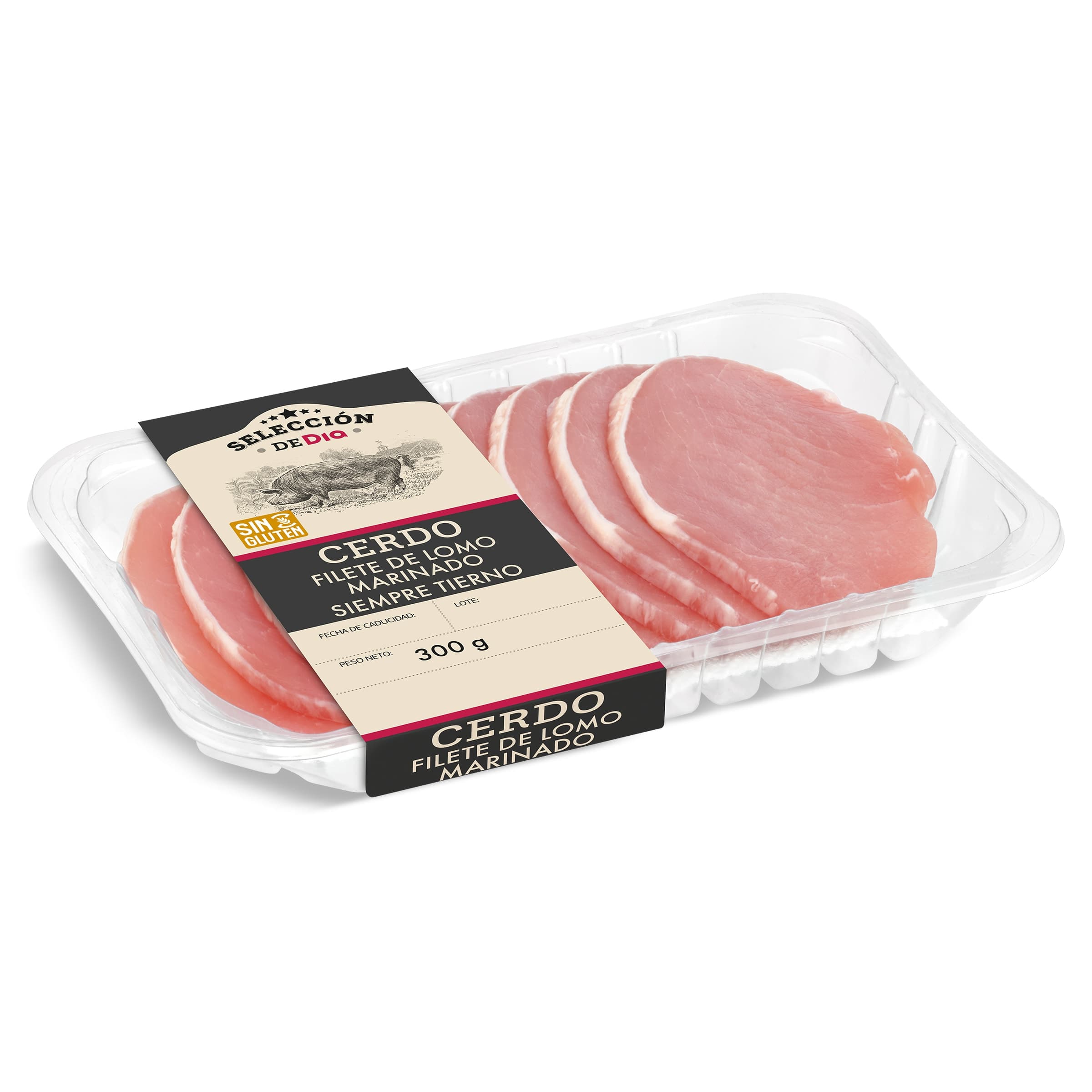 Filete de lomo tierno marinado Selección de Dia bandeja 300 g