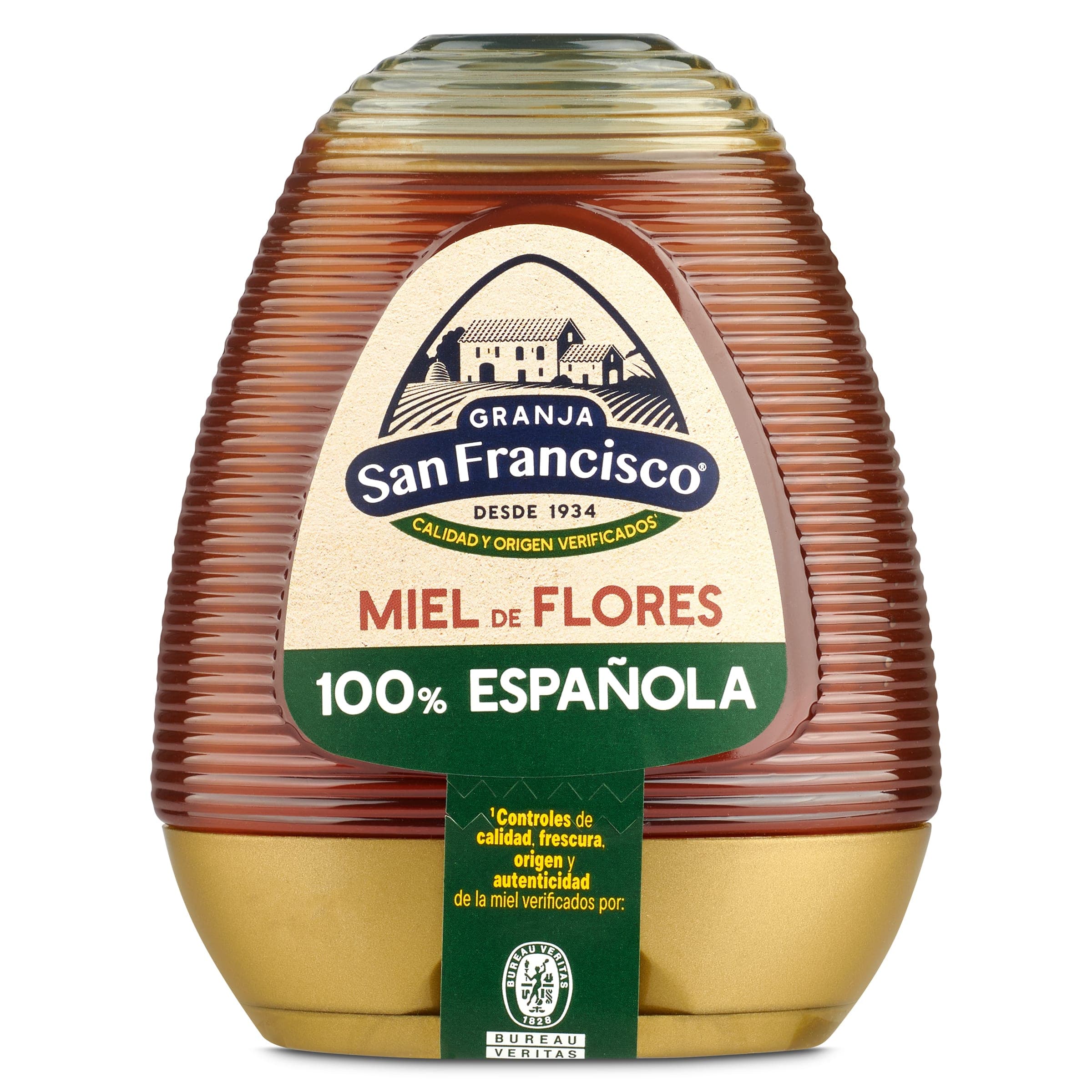 Miel de flores antigoteo Granja san fancisco bote 350 g