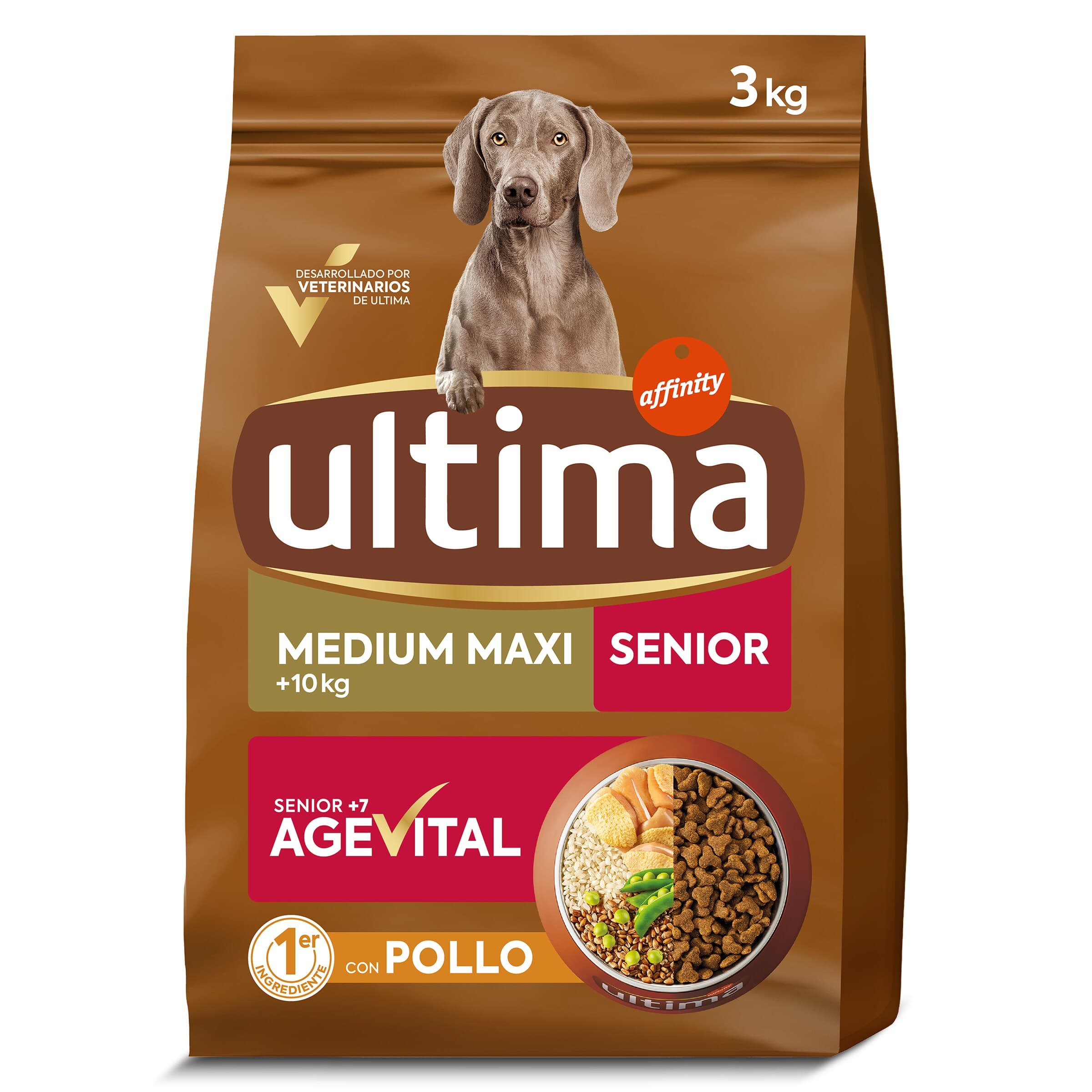 Alimento para perros senior Ultima bolsa 3 Kg