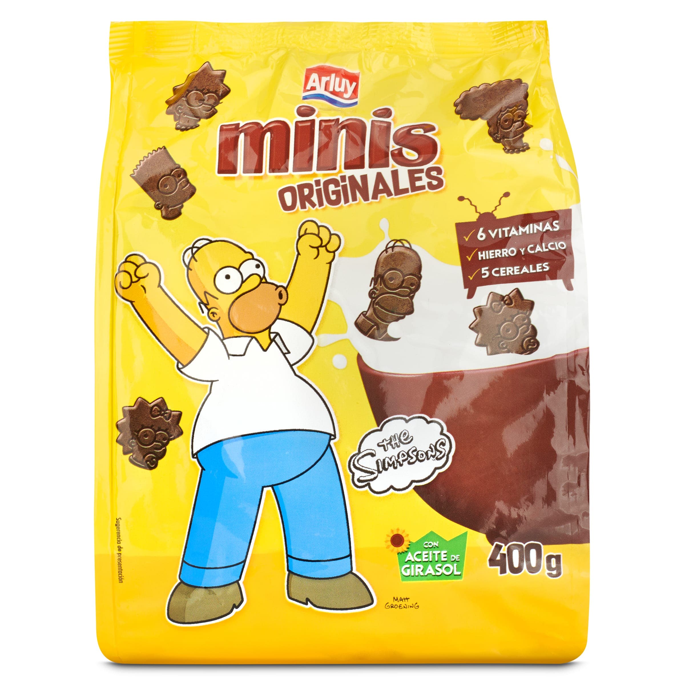 Mini galletas Los Simpsons Arluy bolsa 400 g
