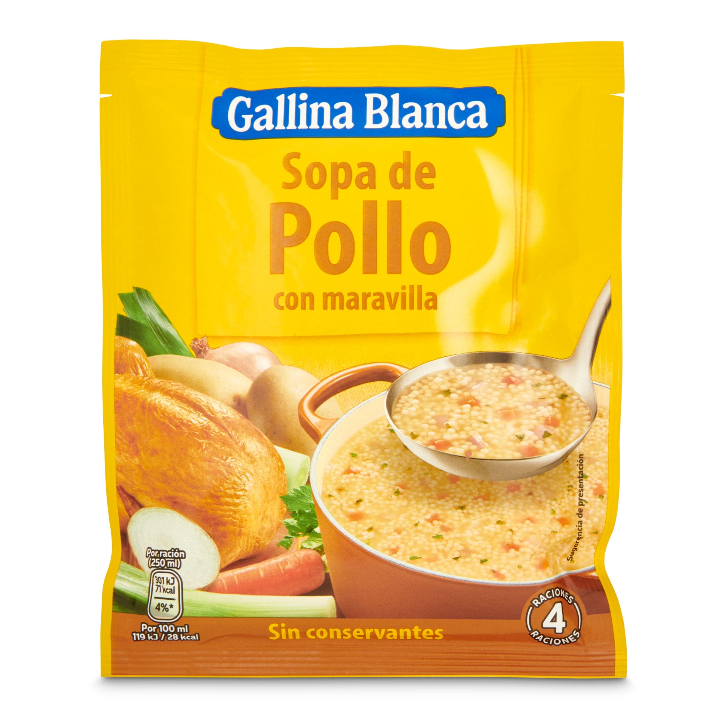 Sopa de pollo con maravilla Gallina Blanca 85 g