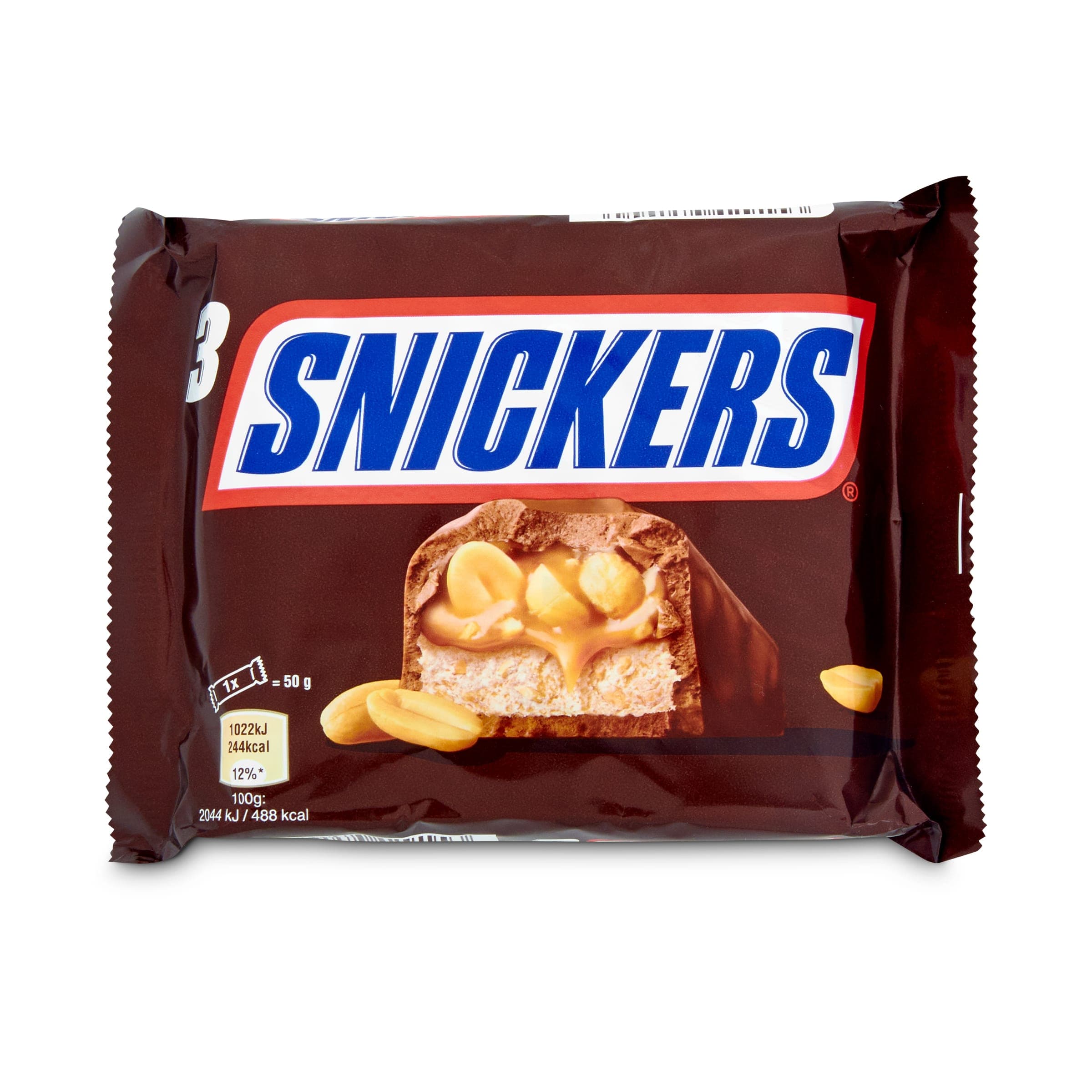 Barritas de chocolate con caramelo y cacahuetes Snickers bolsa 150 g
