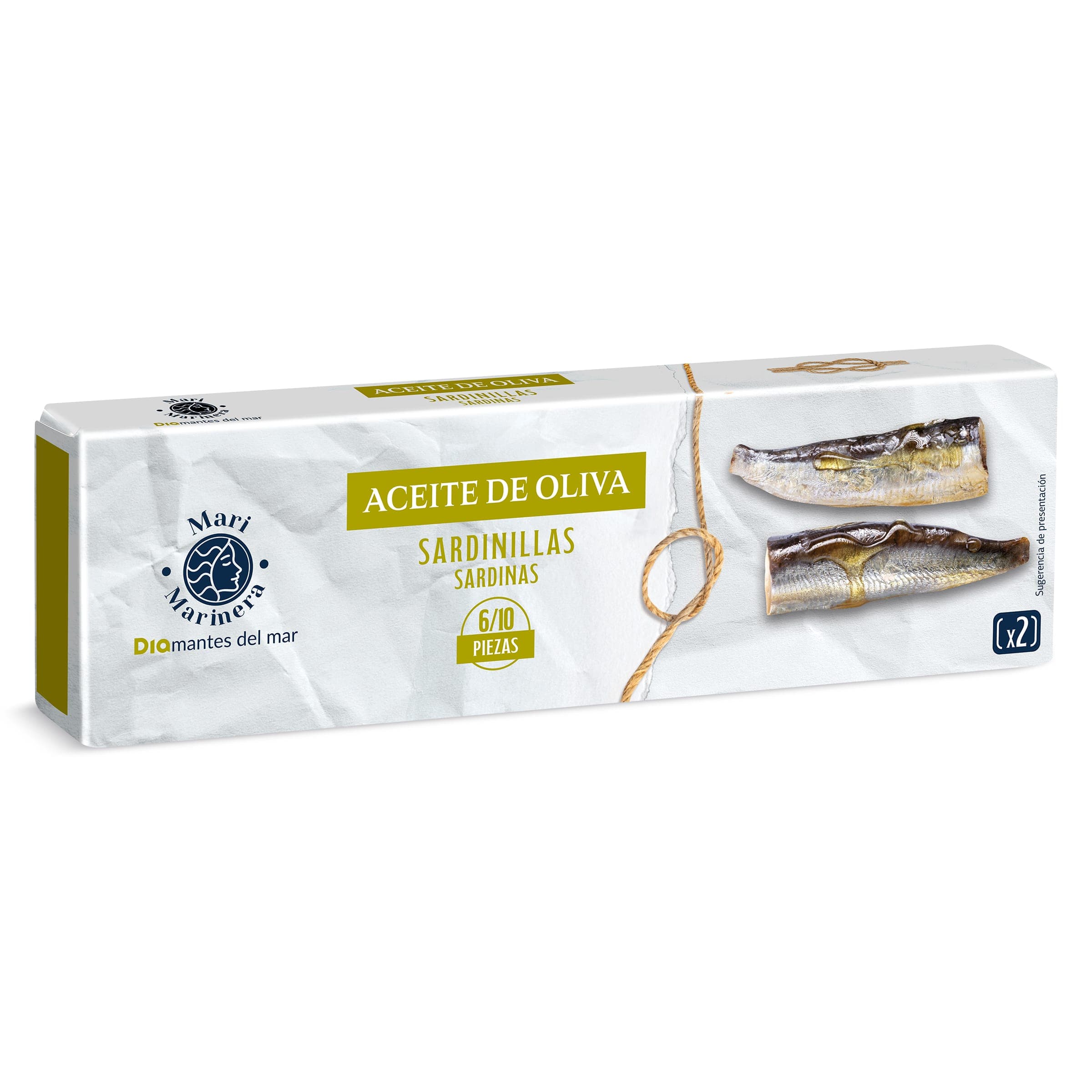 Sardinillas en aceite de oliva Dia Mari Marinera lata 2 x 65 g