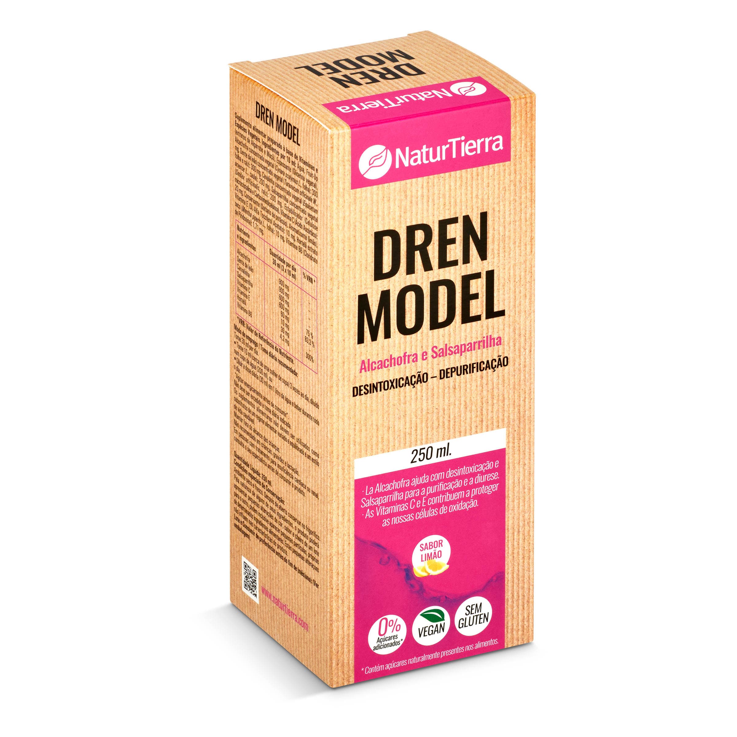 Drenante natural con alcachofa y zarzaparrilla Natur Tierra caja 250 ml