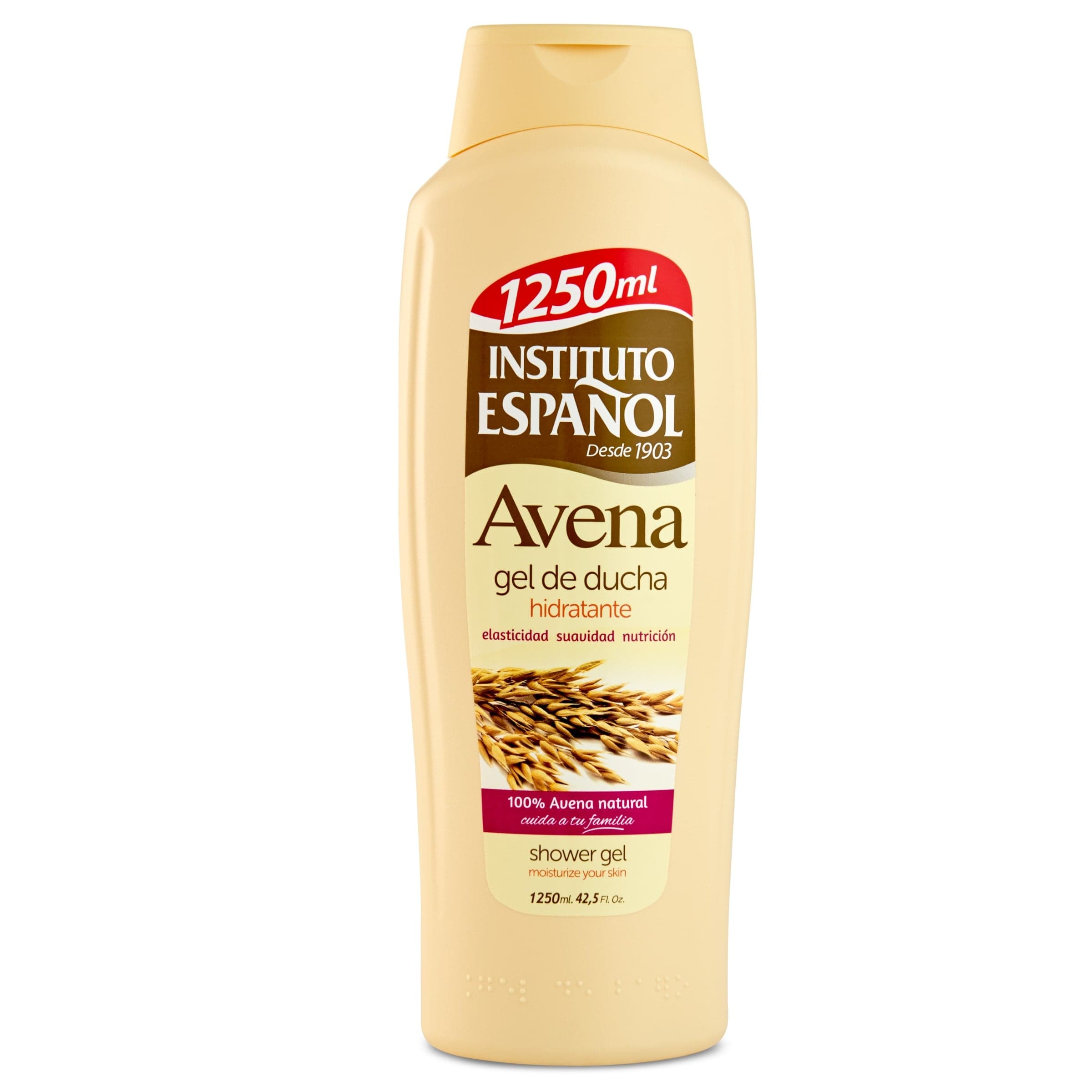 Gel de ducha avena Instituto Español botella 1.25 L