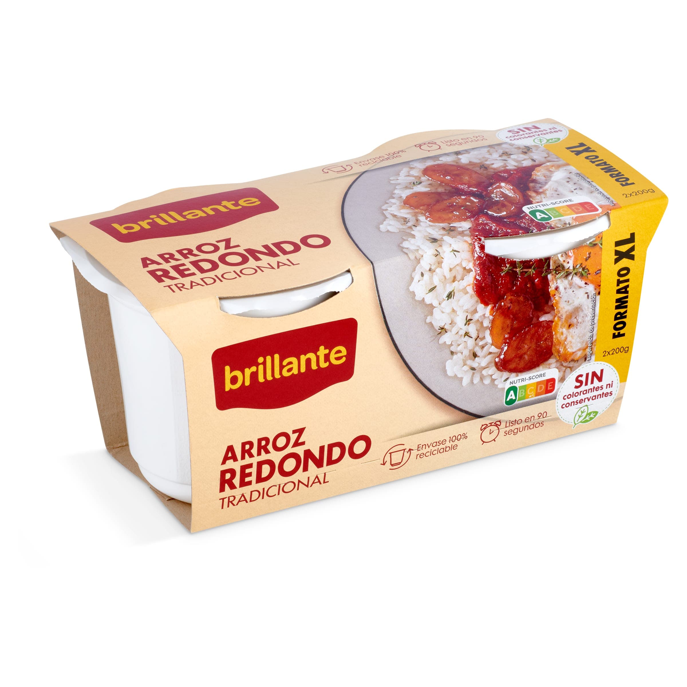 Vasos de arroz redondo Brillante 400 g