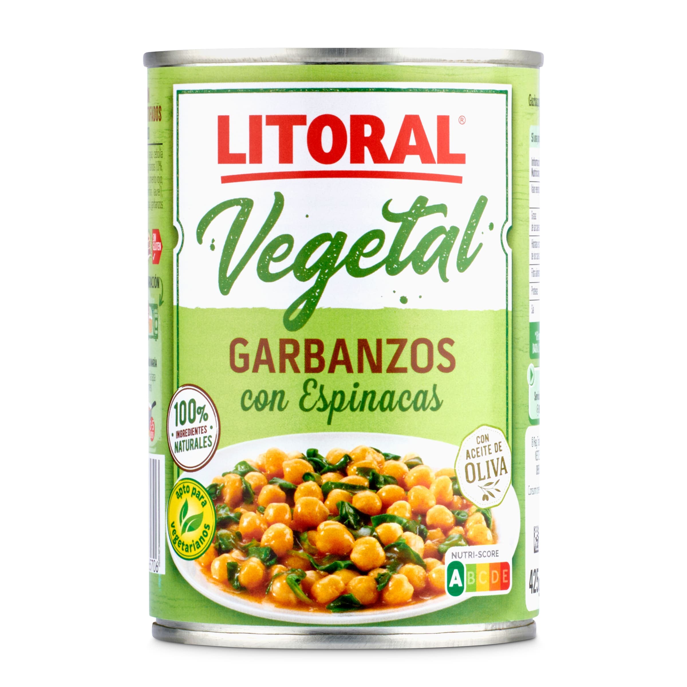 Garbanzos con espinacas Litoral 425 g