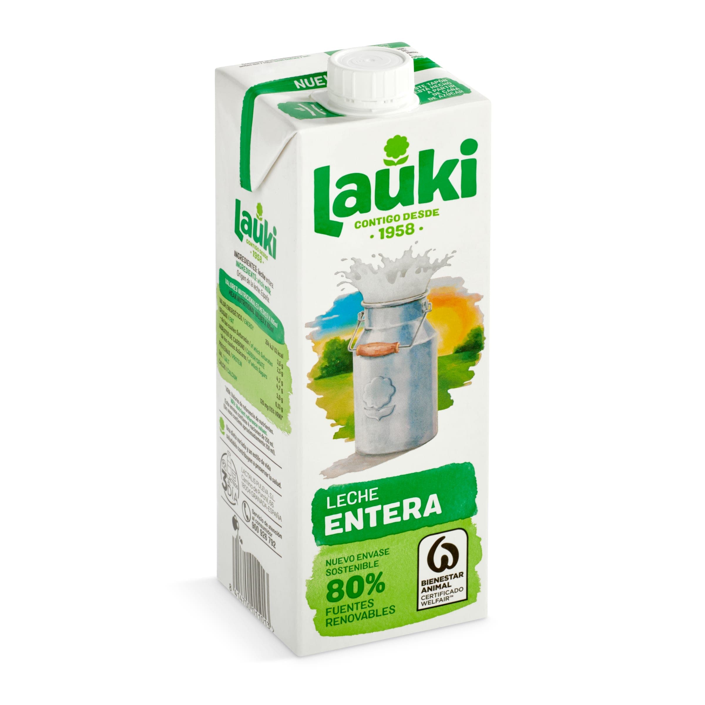 Leche entera Lauki 1 L