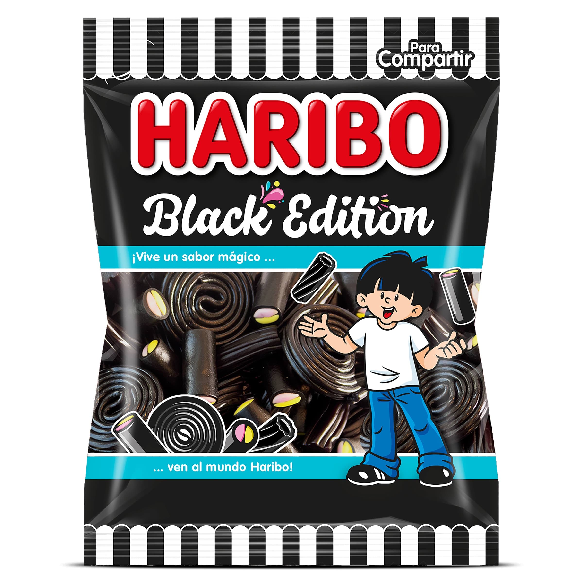 Golosinas de regaliz black edition Haribo bolsa 150 g