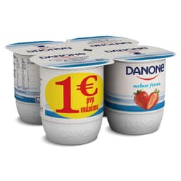 Yogur sabor fresa Danone pack 4 x 120 g