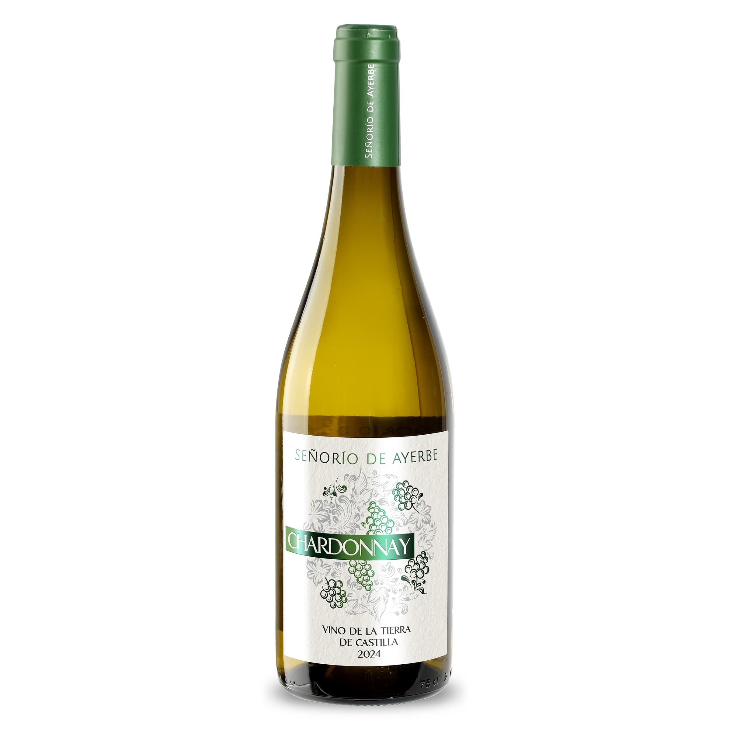 Vino blanco chardonnay D.O. Castilla Señorío de Ayerbe 75 cl
