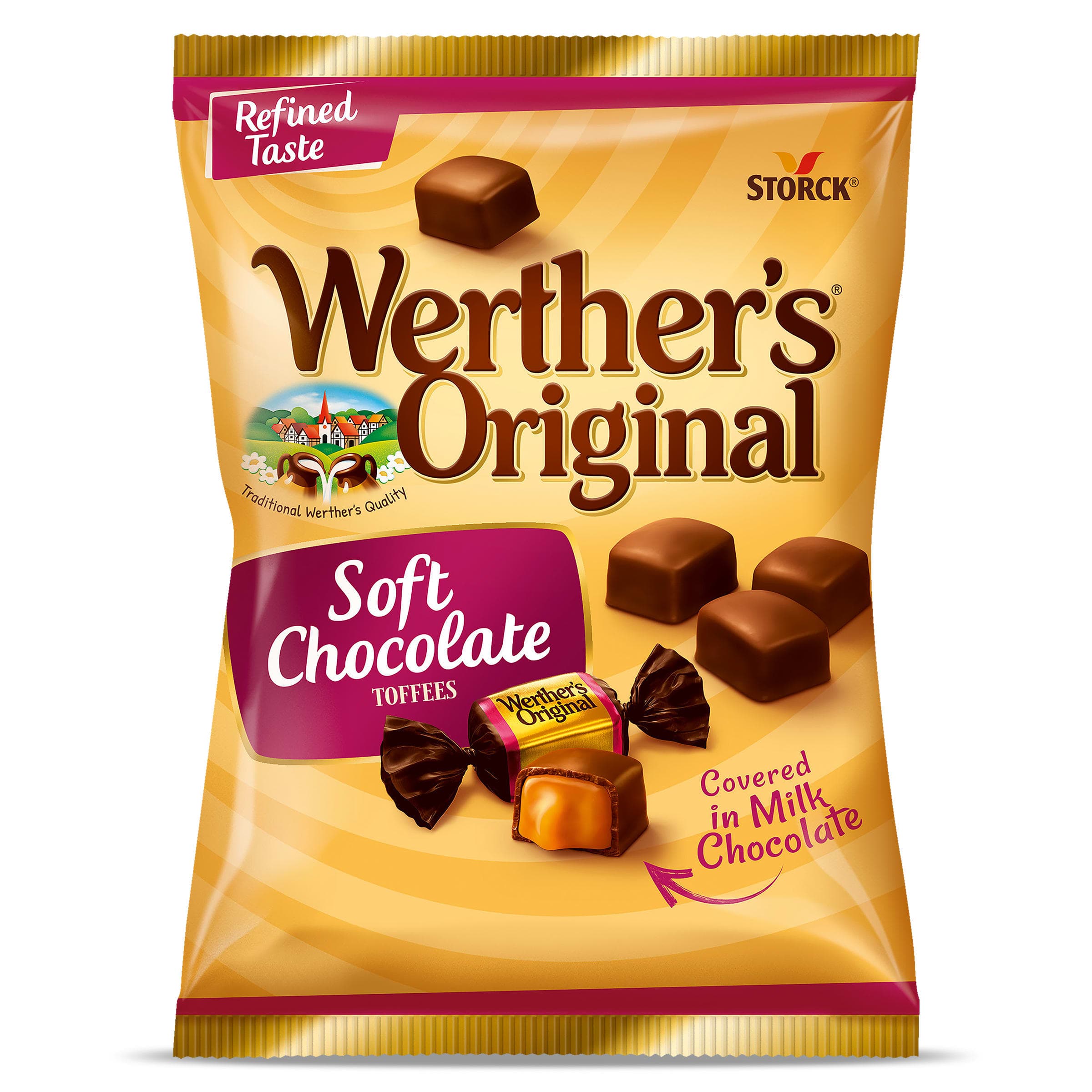Caramelos clásicos de toffee con chocolate Werther's bolsa 120 g