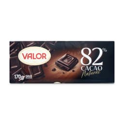 Chocolate negro 82% cacao Valor 170 g