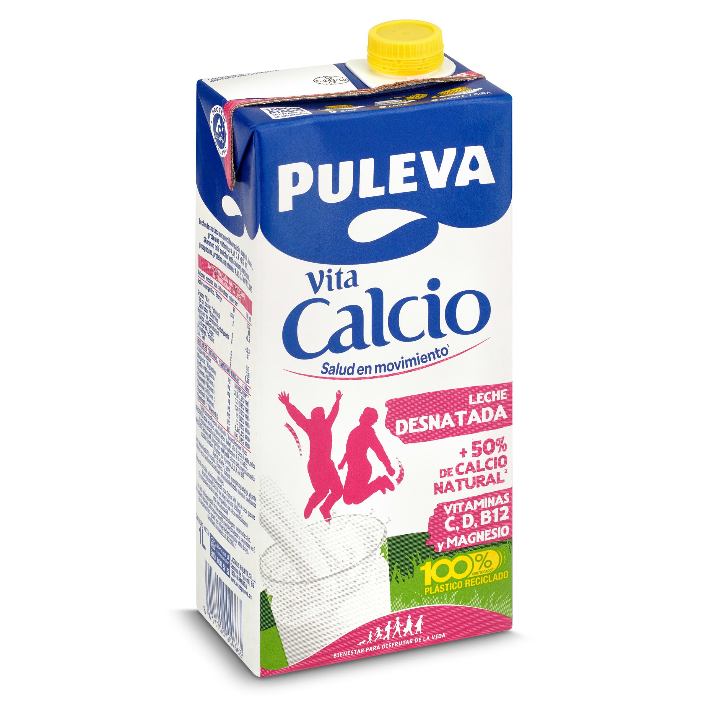 Leche desnatada calcio Puleva 1 L