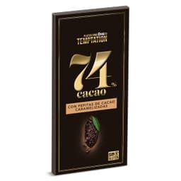 Chocolate negro 74% con cacao caramelizado Dia Temptation 100 g