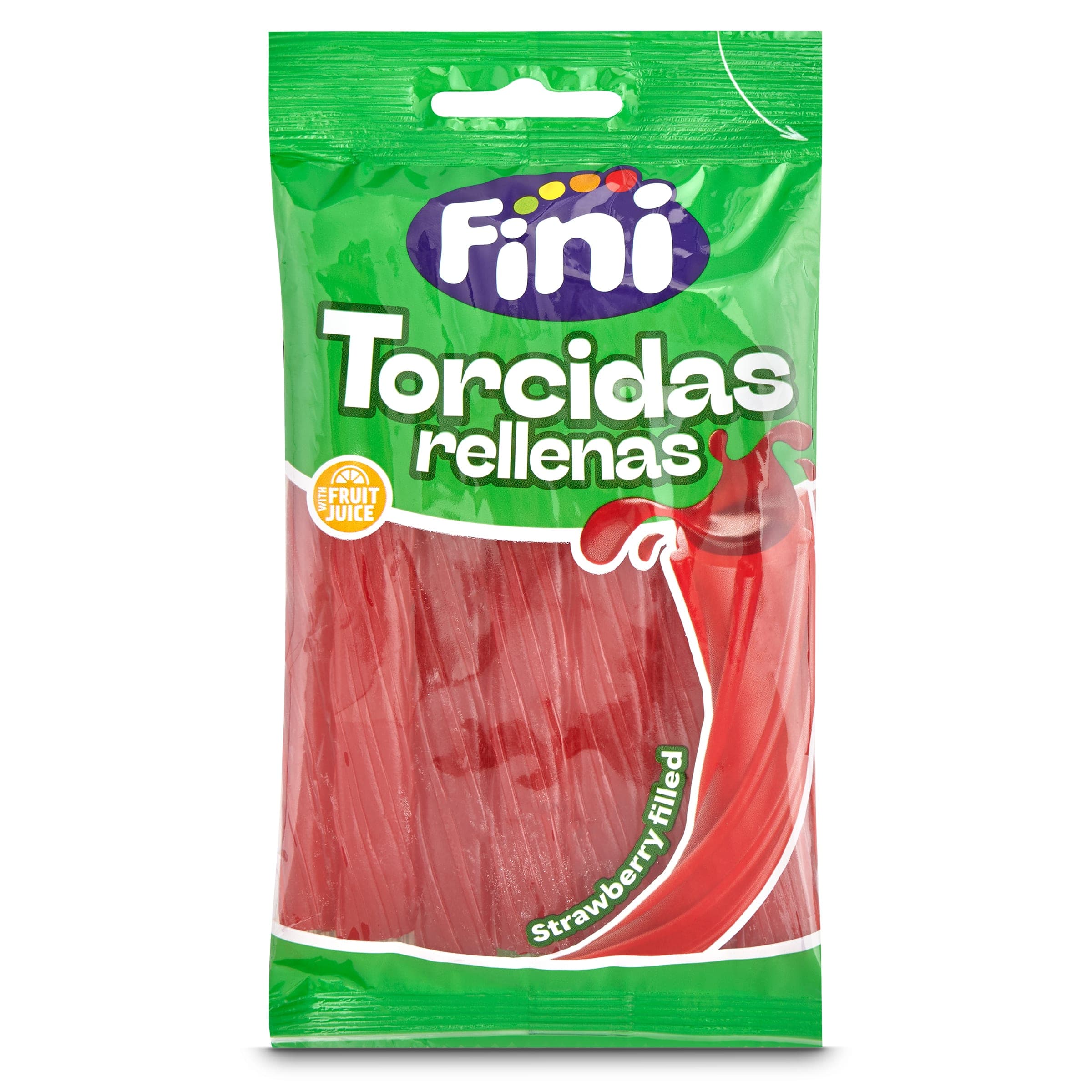 Regaliz de goma torcidas rellenas Fini bolsa 125 g
