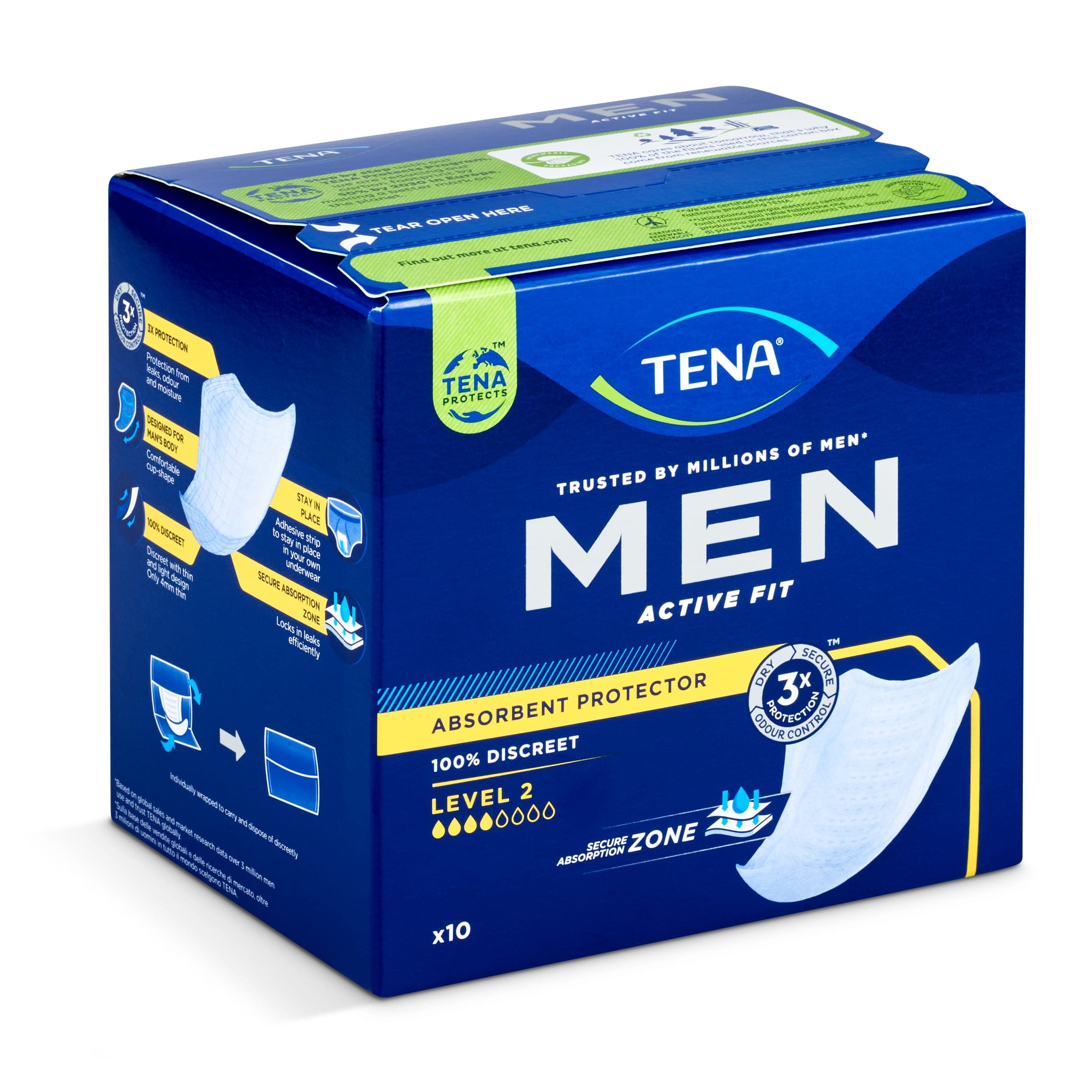 Compresas de incontinencia level 2 Tena Men Discreet caja 10 unidades