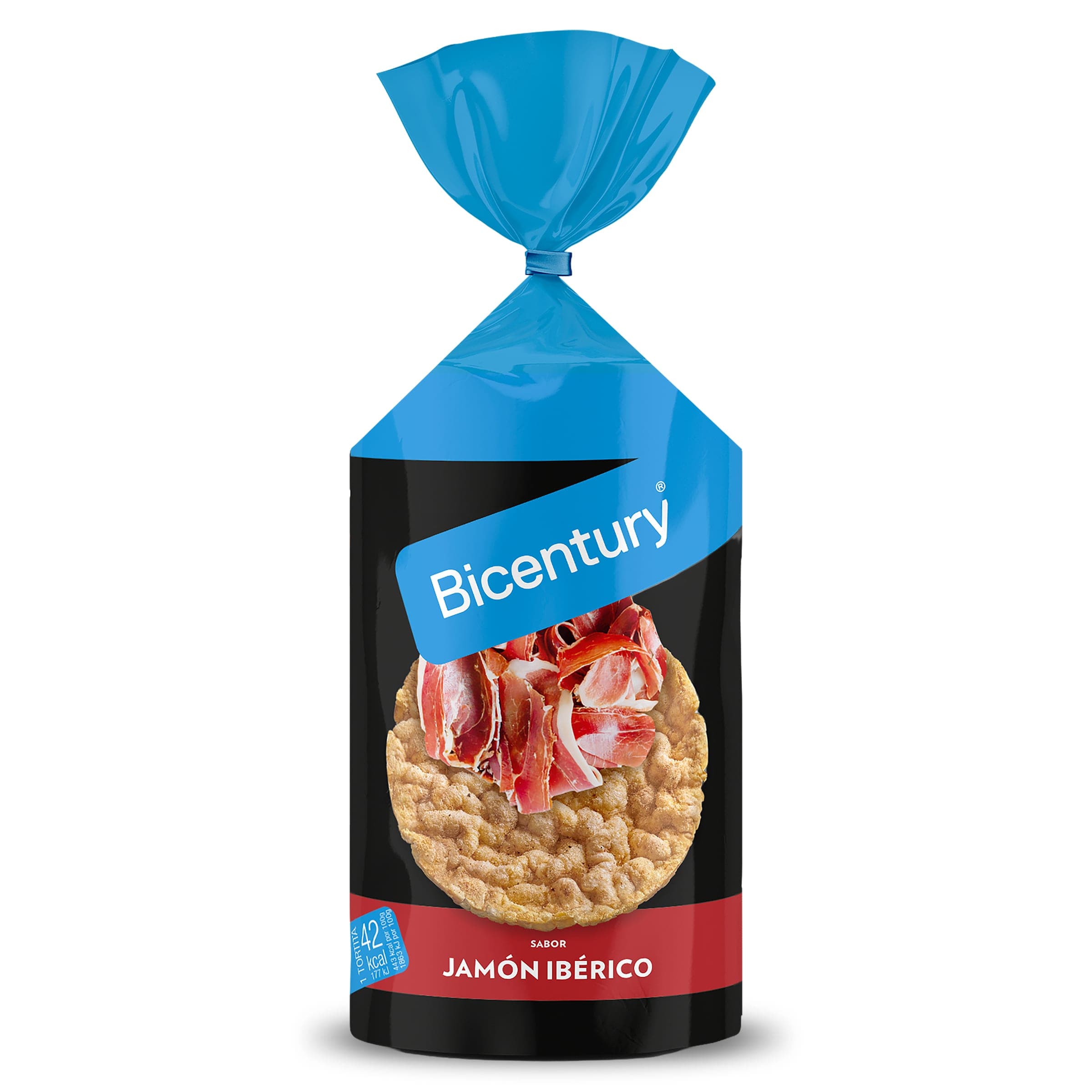 Tortitas de maíz sabor jamón ibérico Bicentury bolsa 123.5 g