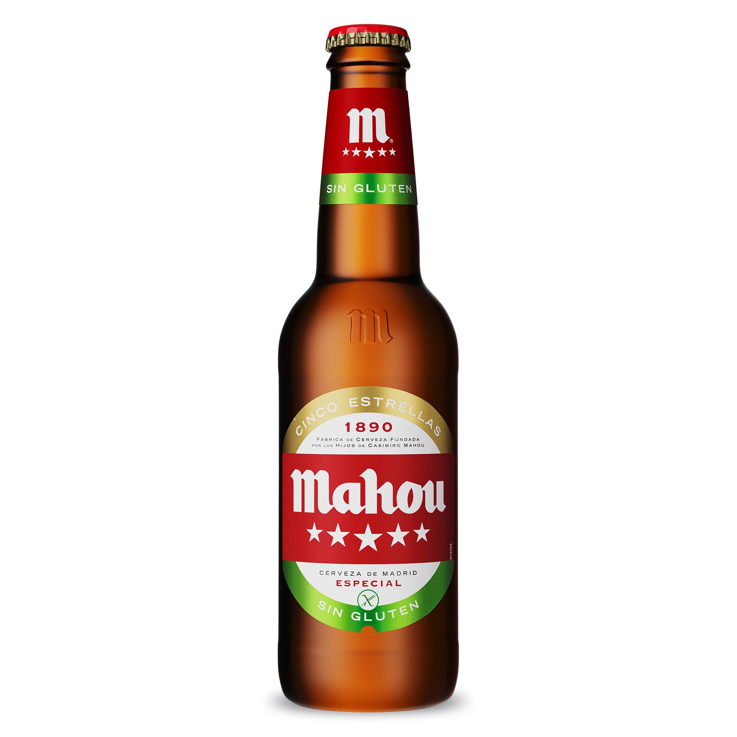 Cerveza sin gluten Mahou 5 Estrellas 33 cl