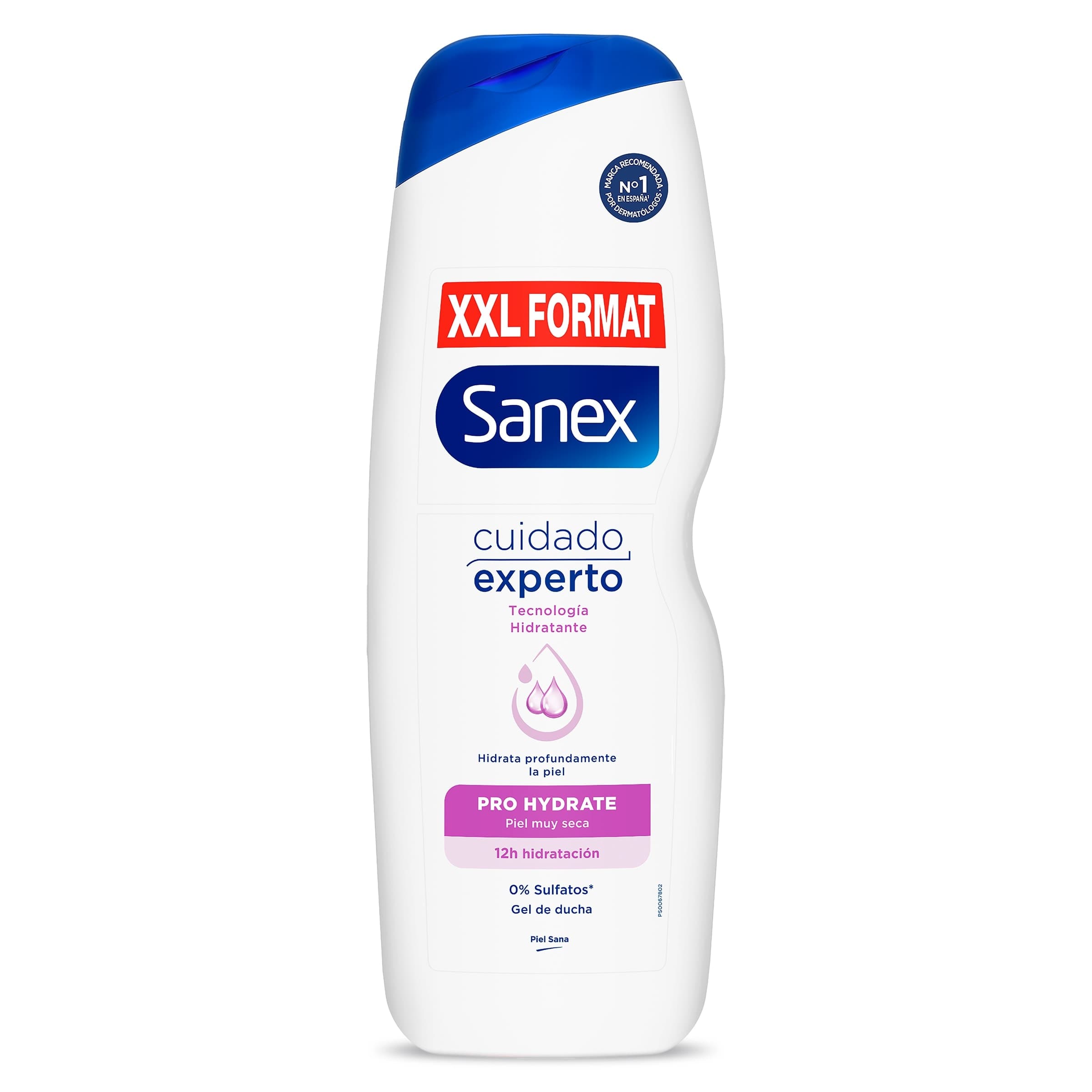 Gel de ducha piel muy seca cuidado experto formato XXL Sanex botella 850 ml