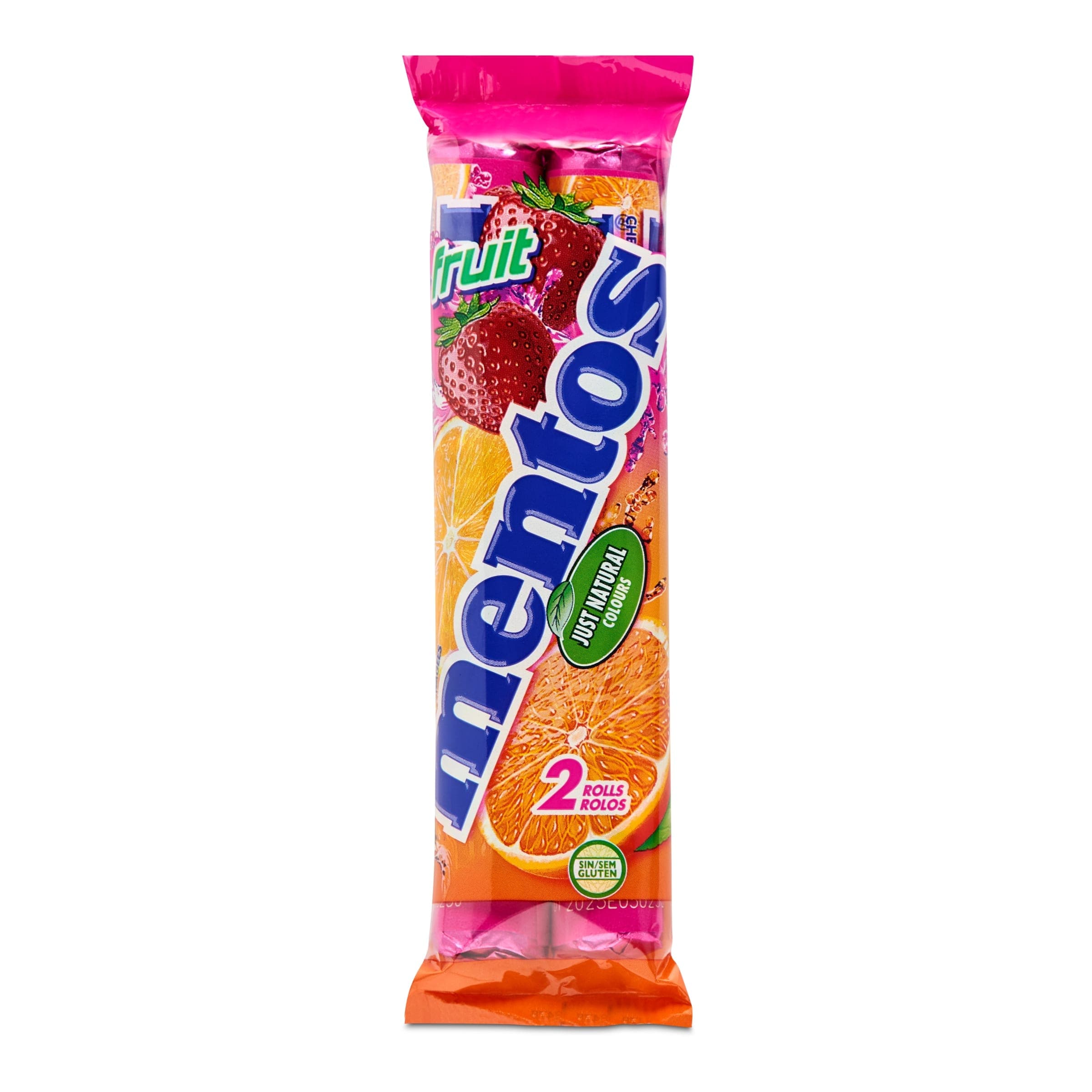 Caramelos masticables sabor frutas Mentos bolsa 2 x 38 g