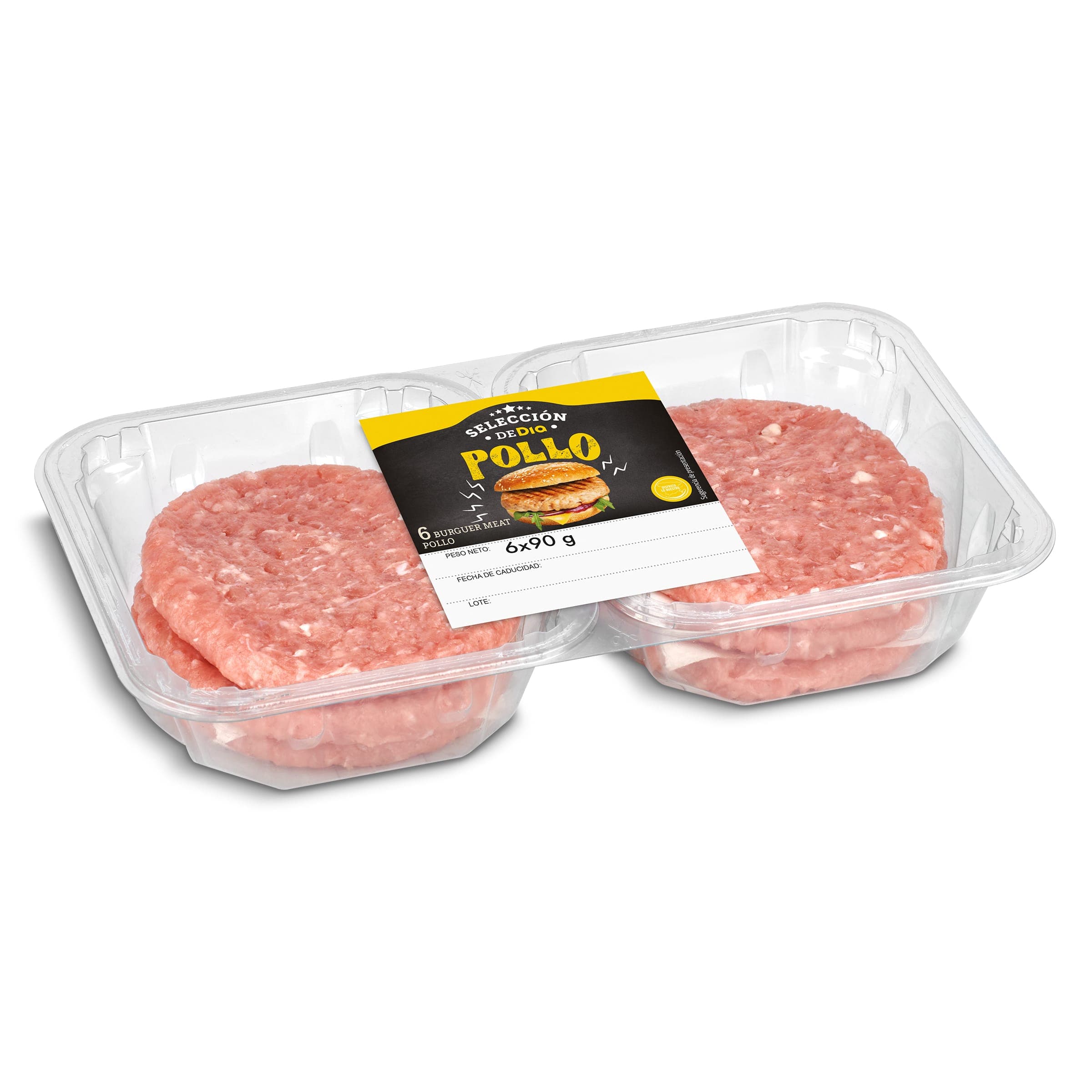 Burger de pollo 6 unidades Selección de Dia 540 g