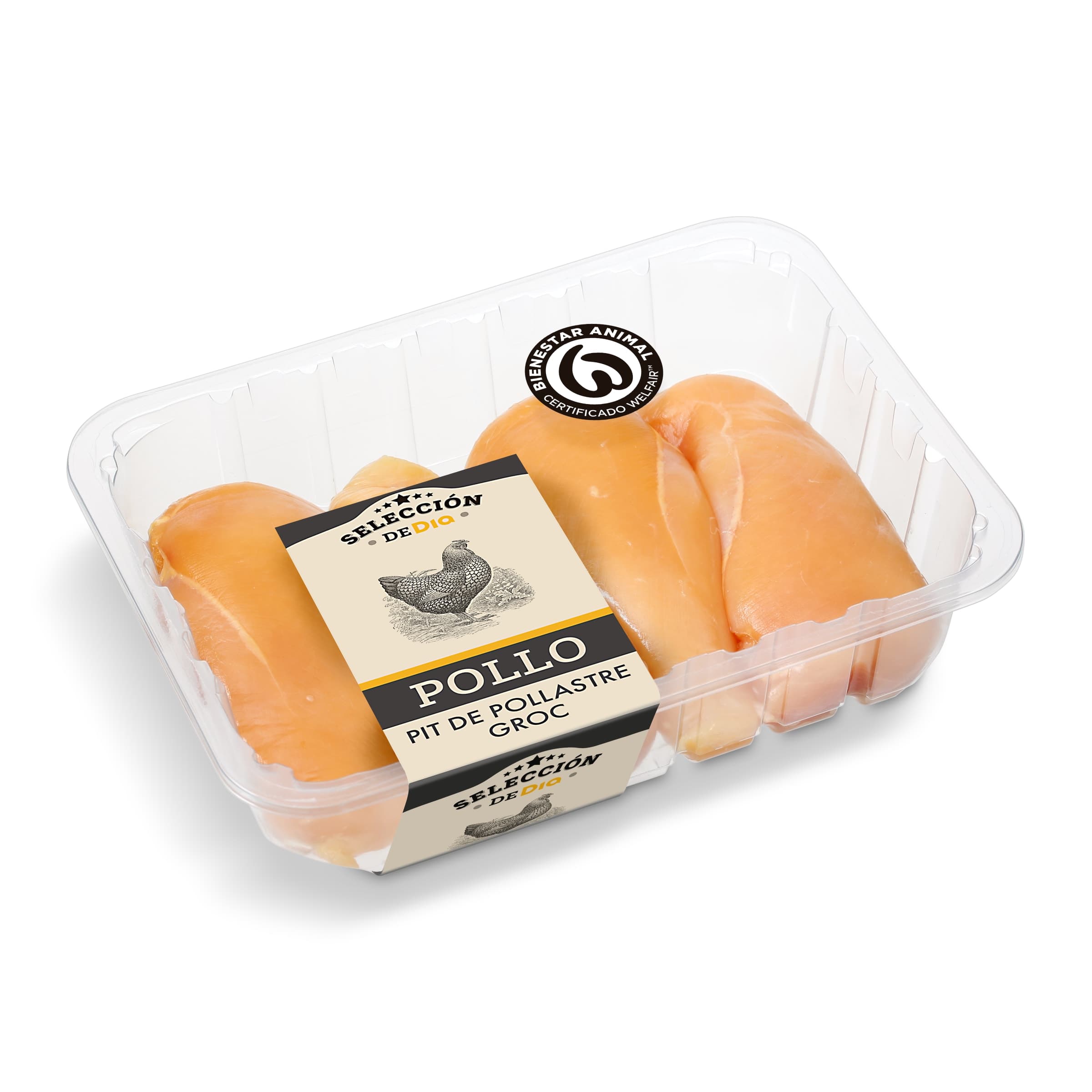 Pechuga entera de pollo amarillo Selección de Dia 1.35 Kg aprox.