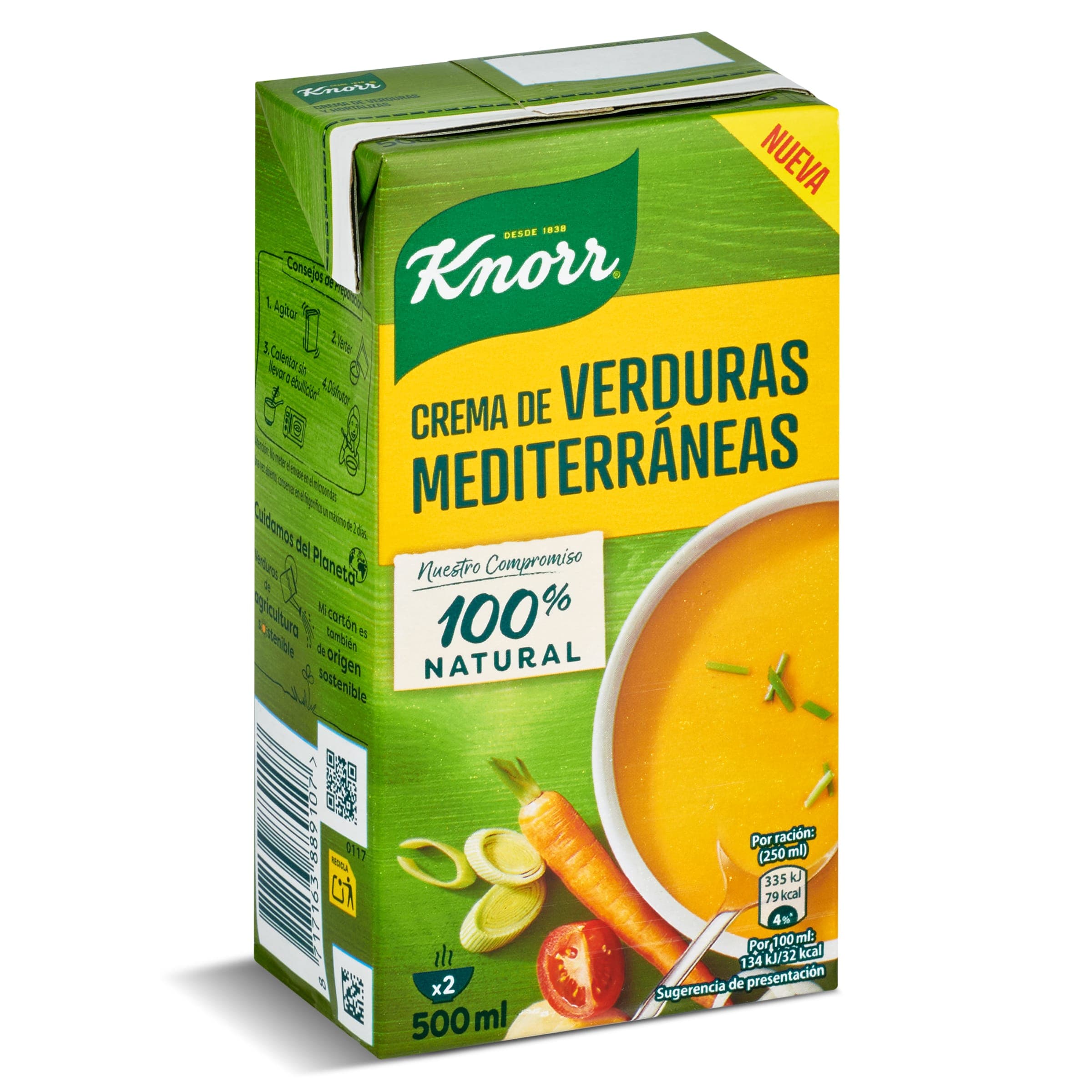 Crema de verduras mediterráneas Knorr 500 ml