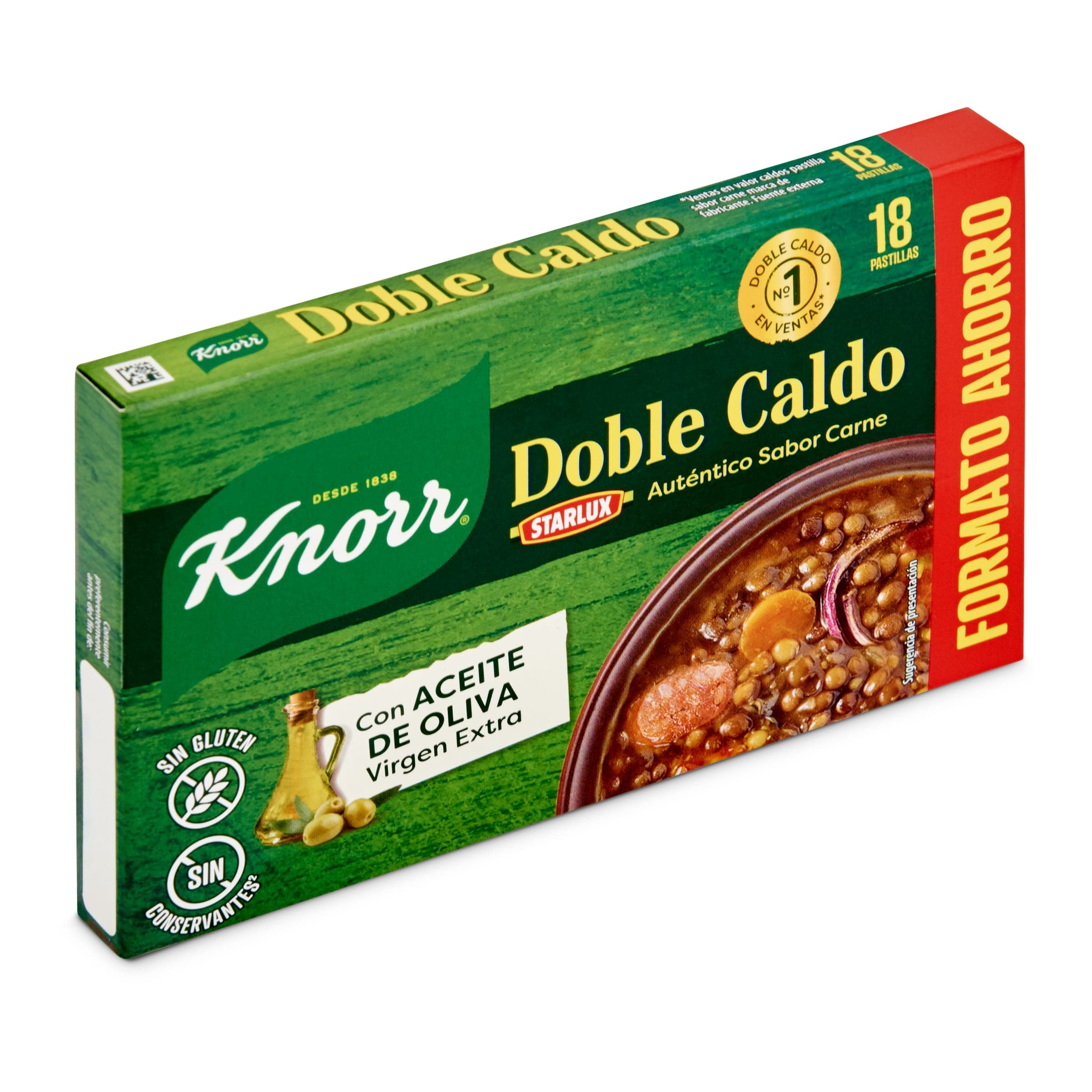 Pastillas doble caldo de carne Knorr 18 unidades