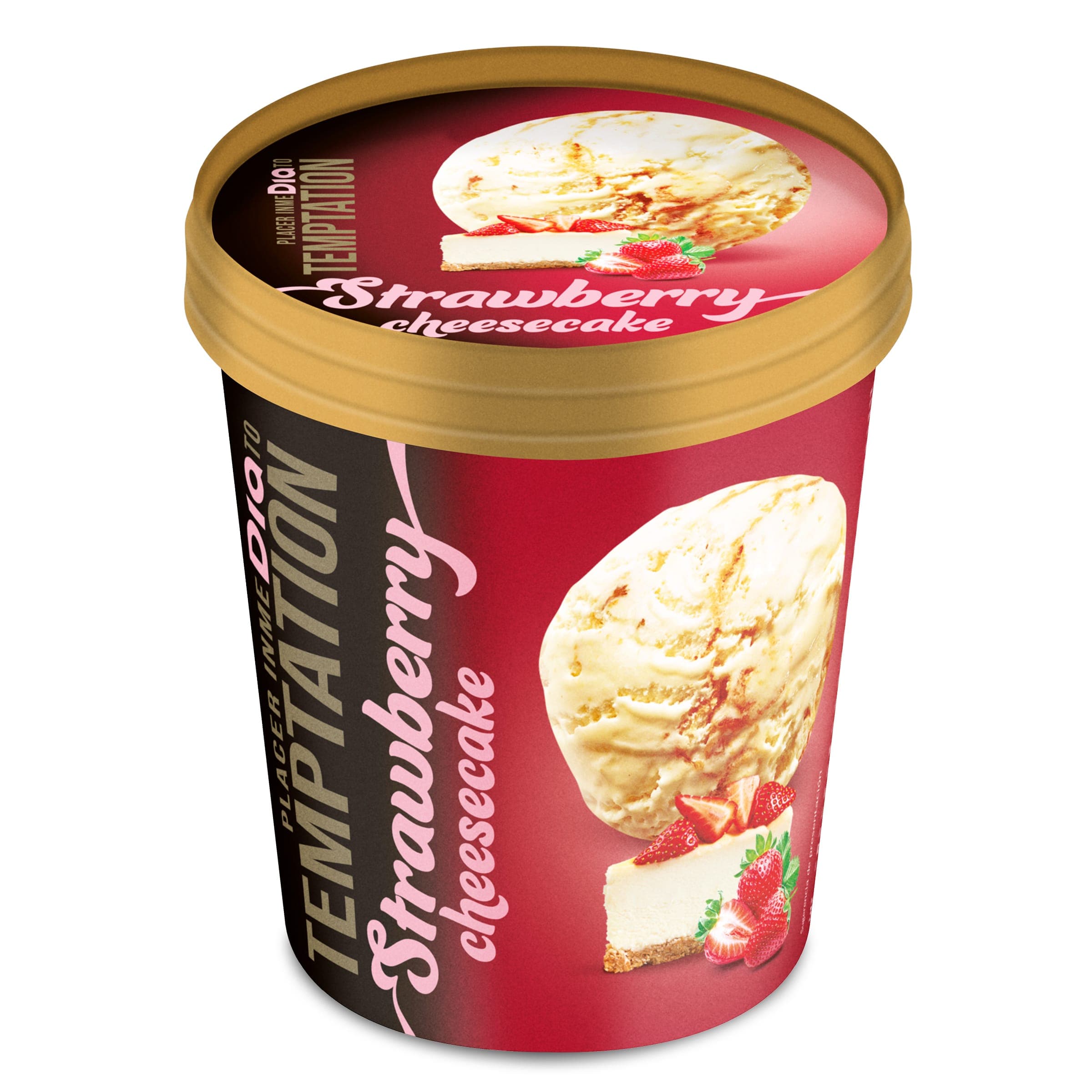 Tarrina de helado strawberry cheesecake Dia Temptation 350 g