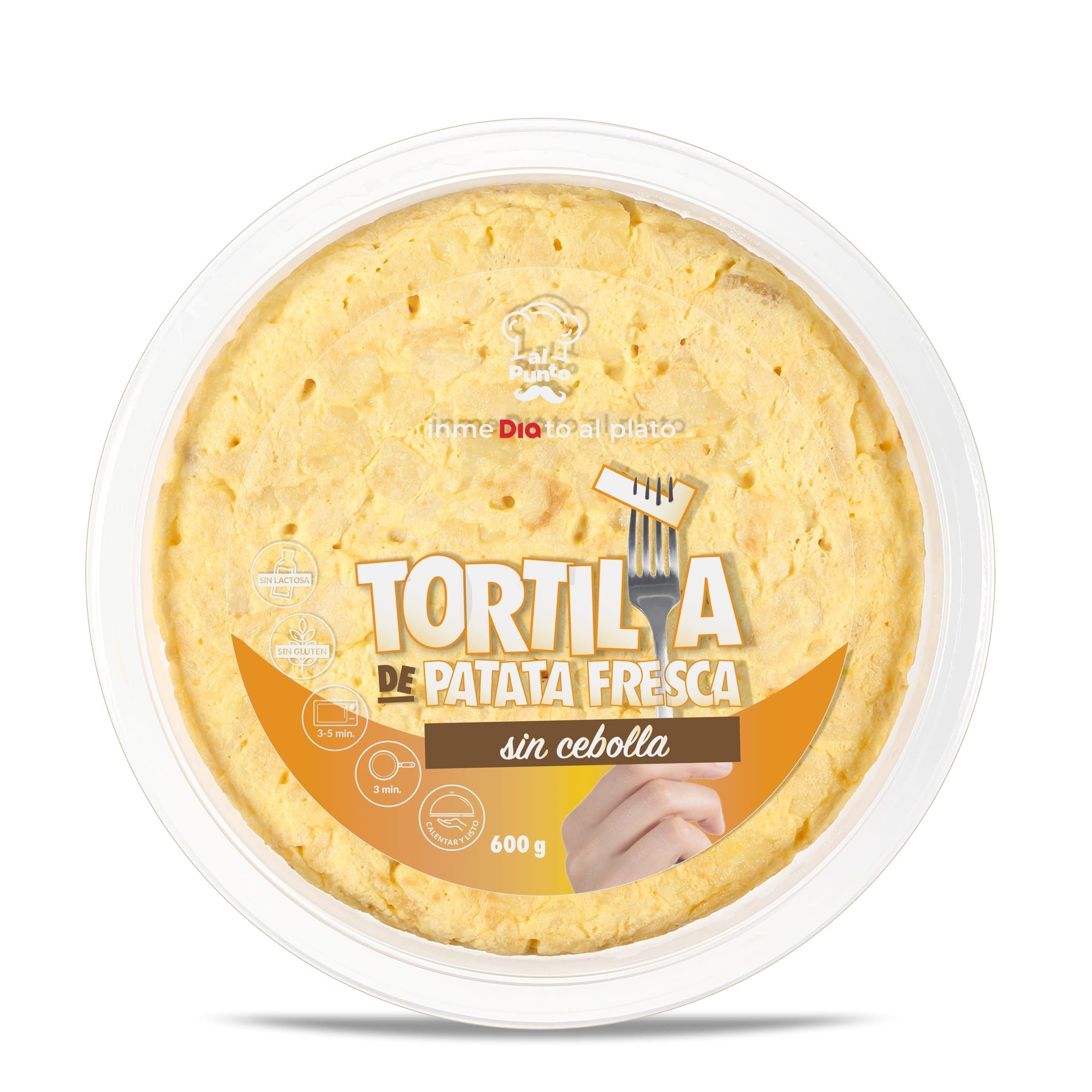 Tortilla de patatas sin cebolla Dia Al Punto 600 g